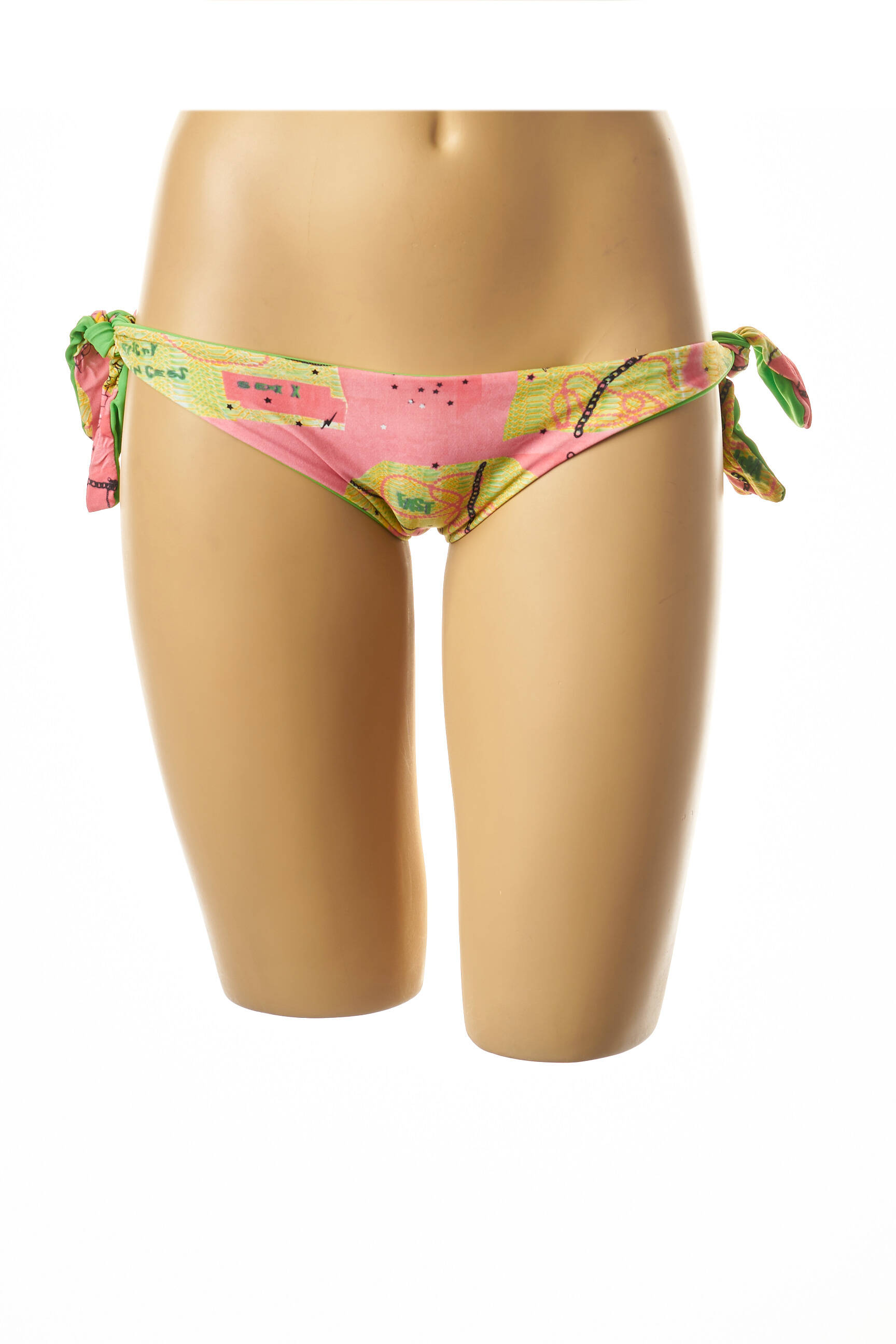 Maudymosi kelnaitės fantazijos raštas bikini rožinė I LOVE MY BIKINI moteris