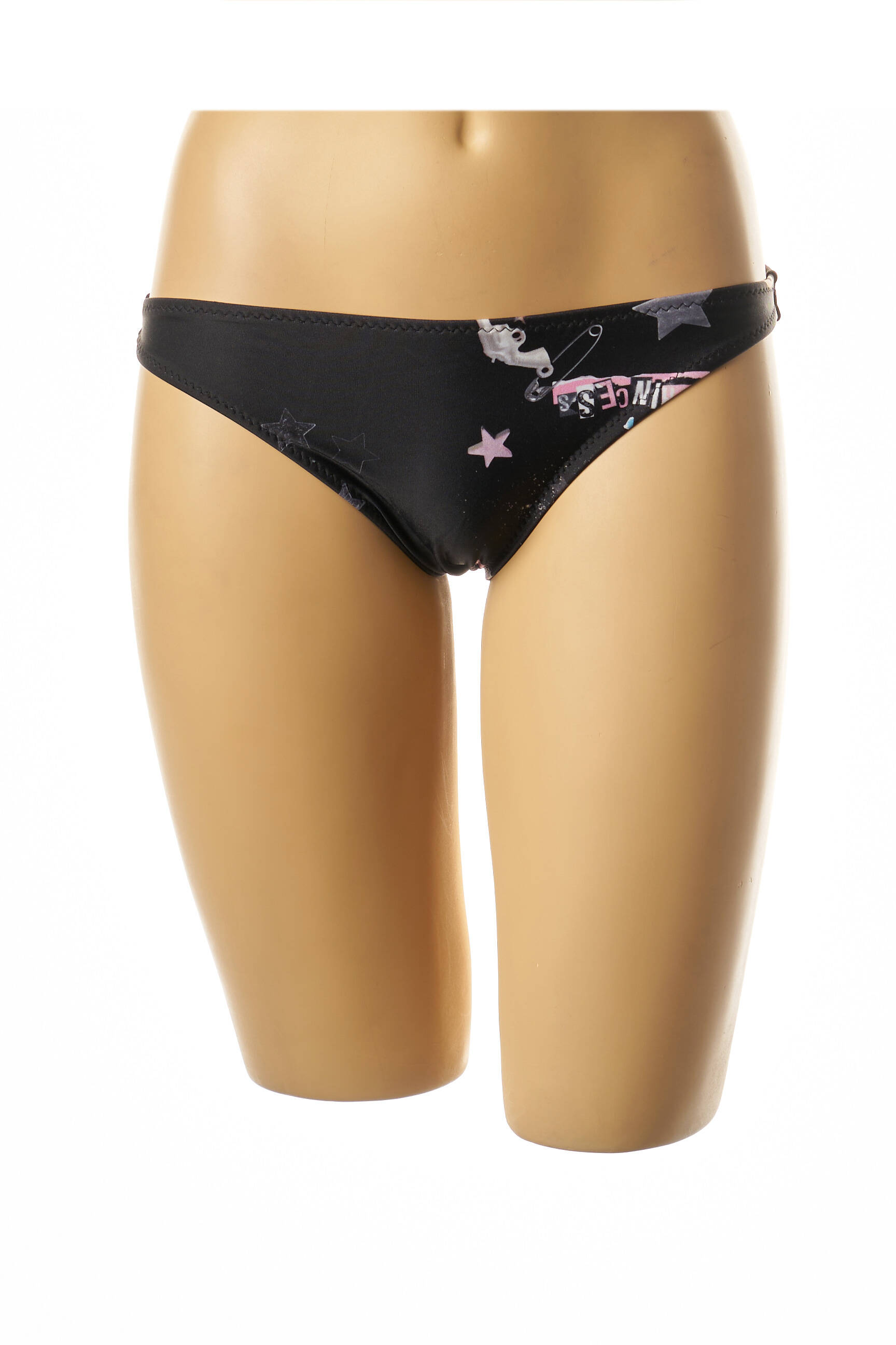 Maudymosi kelnaitės fantazijos raštas kelnaitės juodas I LOVE MY BIKINI moteris