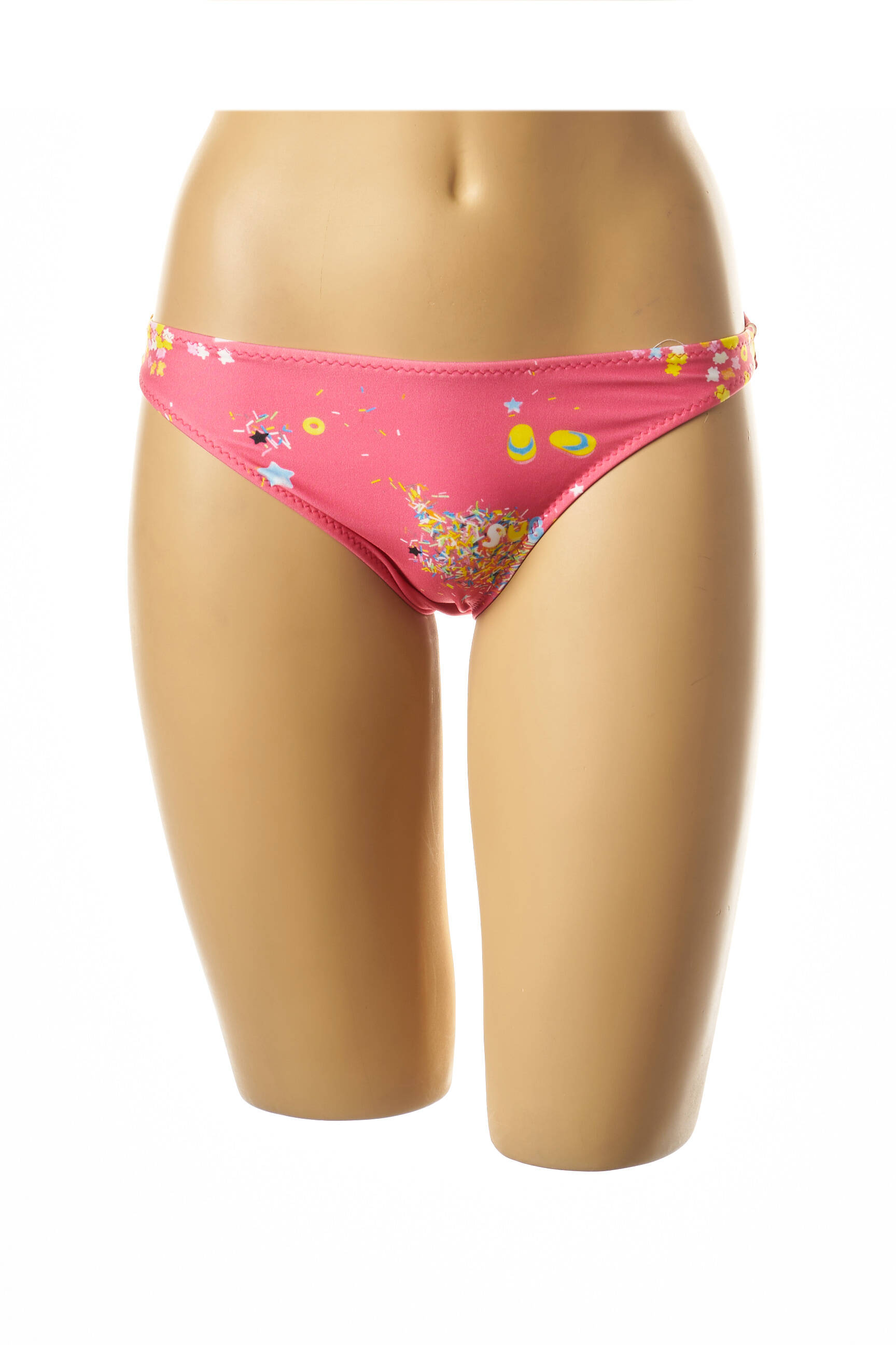 Maudymosi kelnaitės fantazijos raštas kelnaitės rožinė I LOVE MY BIKINI moteris