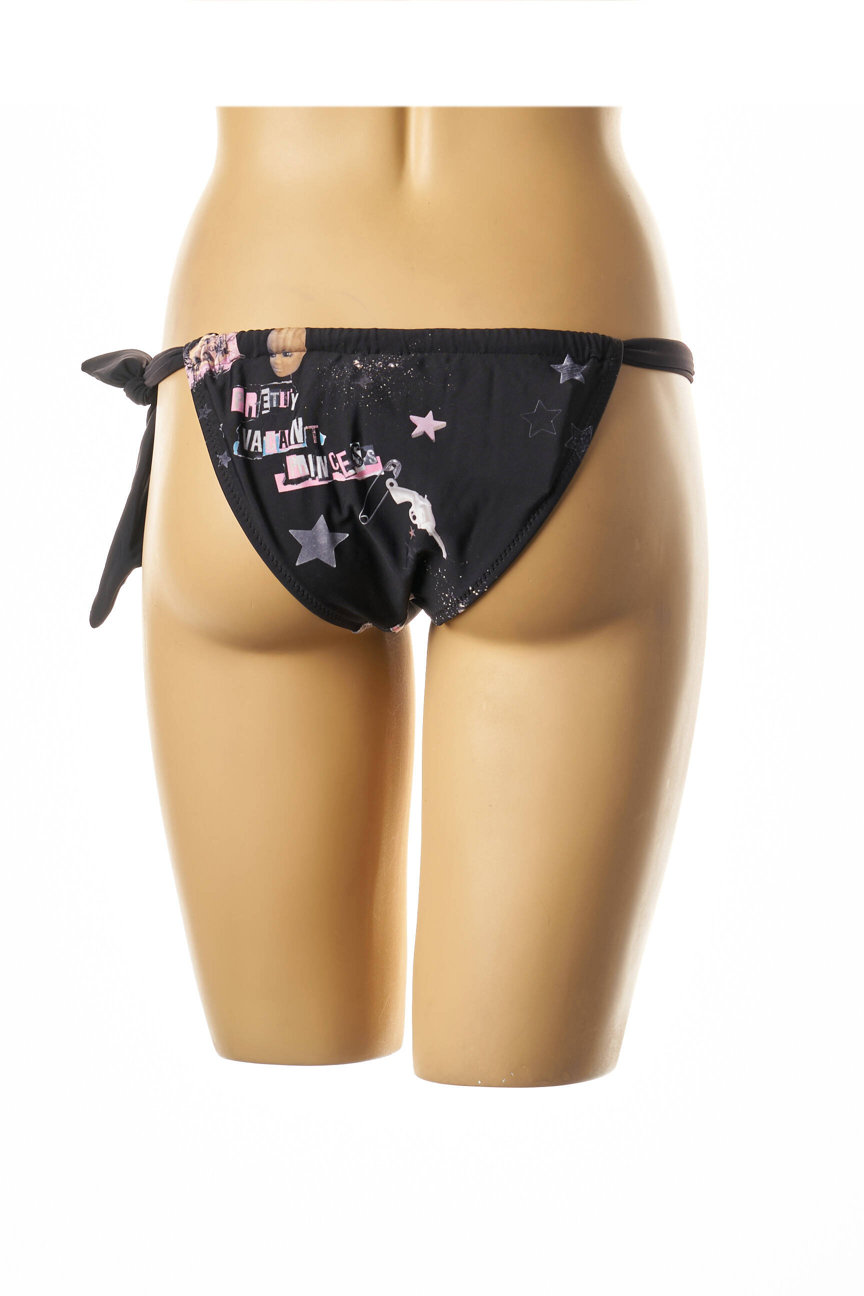 Maudymosi kelnaitės fantazijos raštas bikini juodas I LOVE MY BIKINI moteris