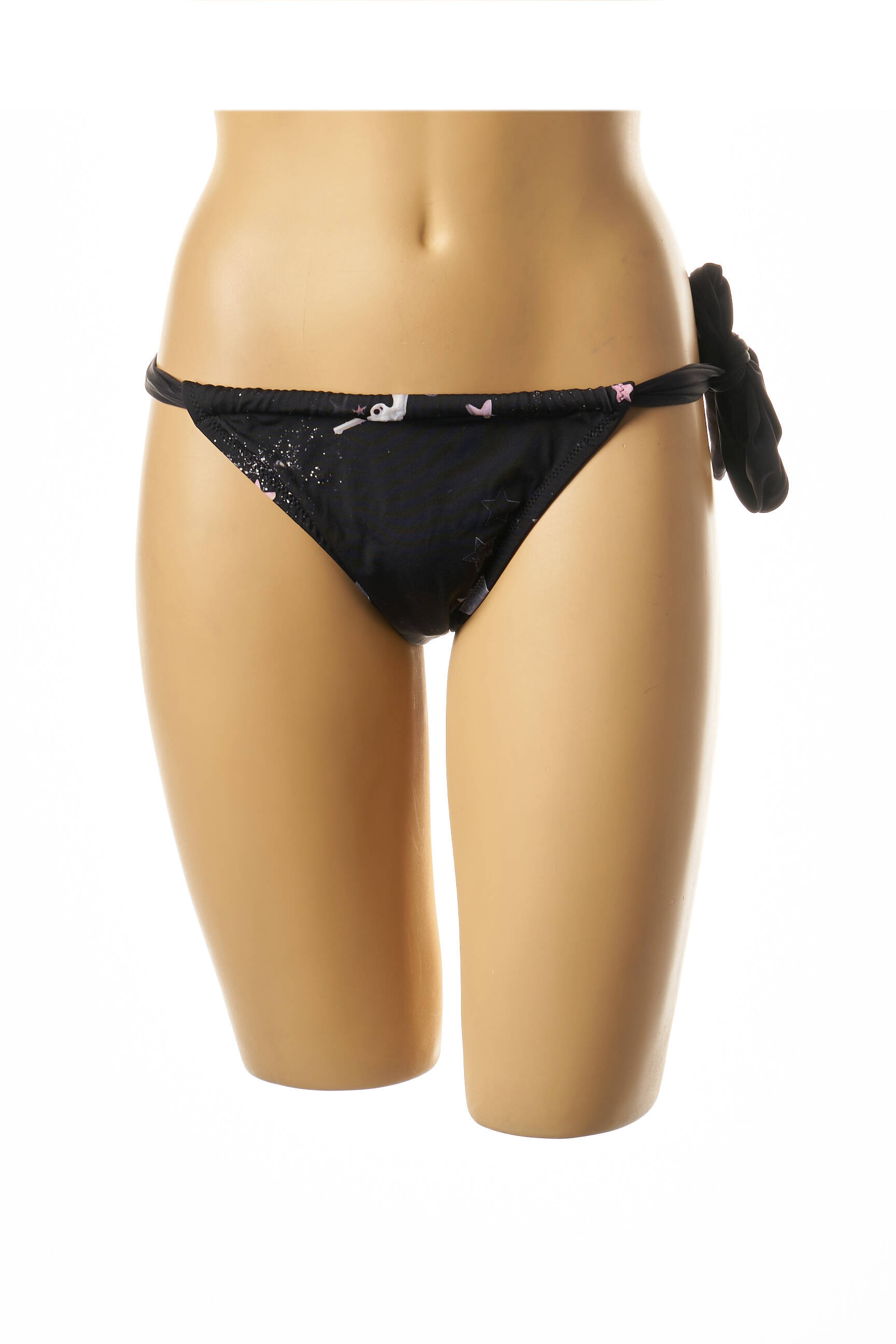 Maudymosi kelnaitės fantazijos raštas bikini juodas I LOVE MY BIKINI moteris