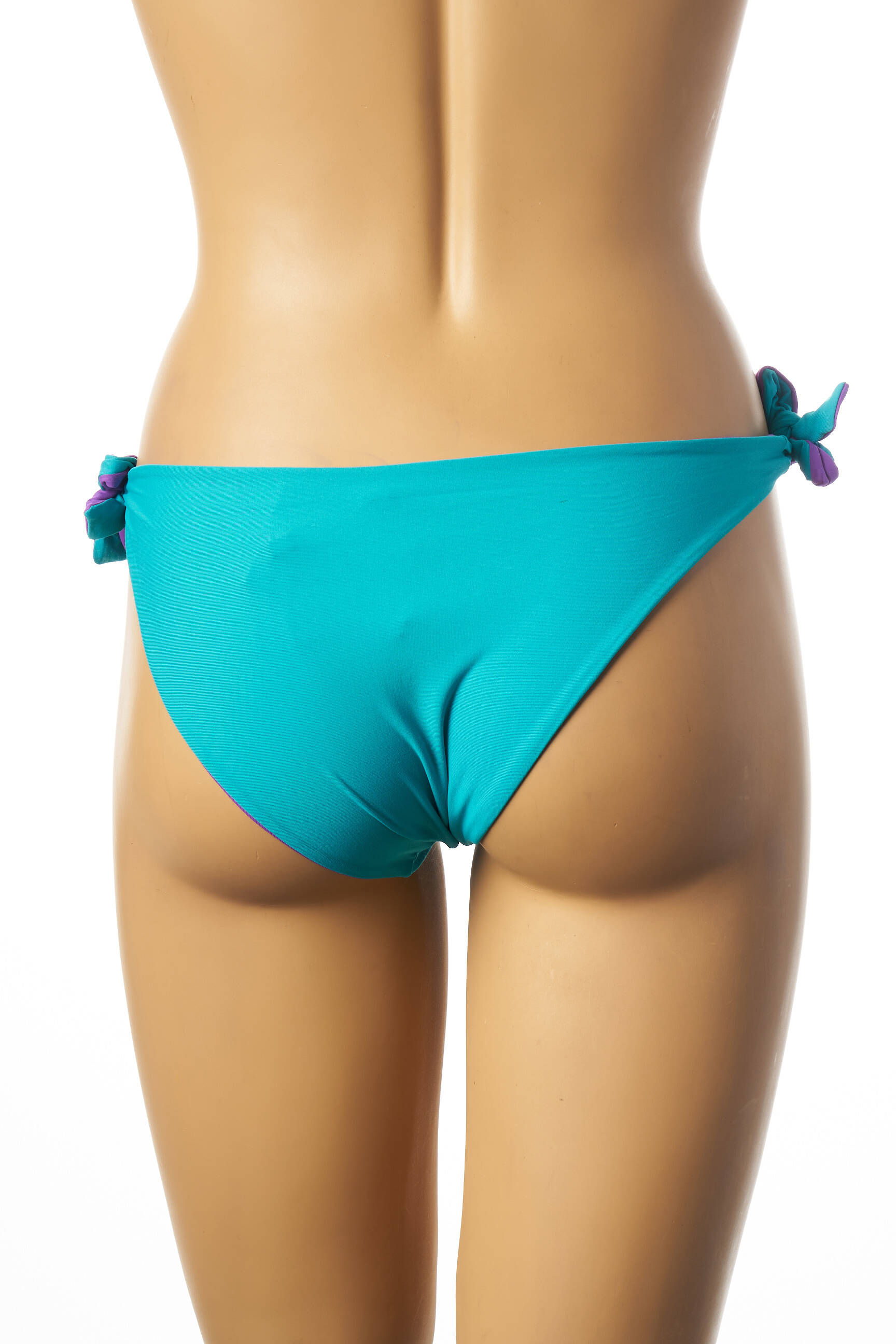 Maudymosi kelnaitės užsegimas su raišteliais bikini mėlyna IMEC moteris