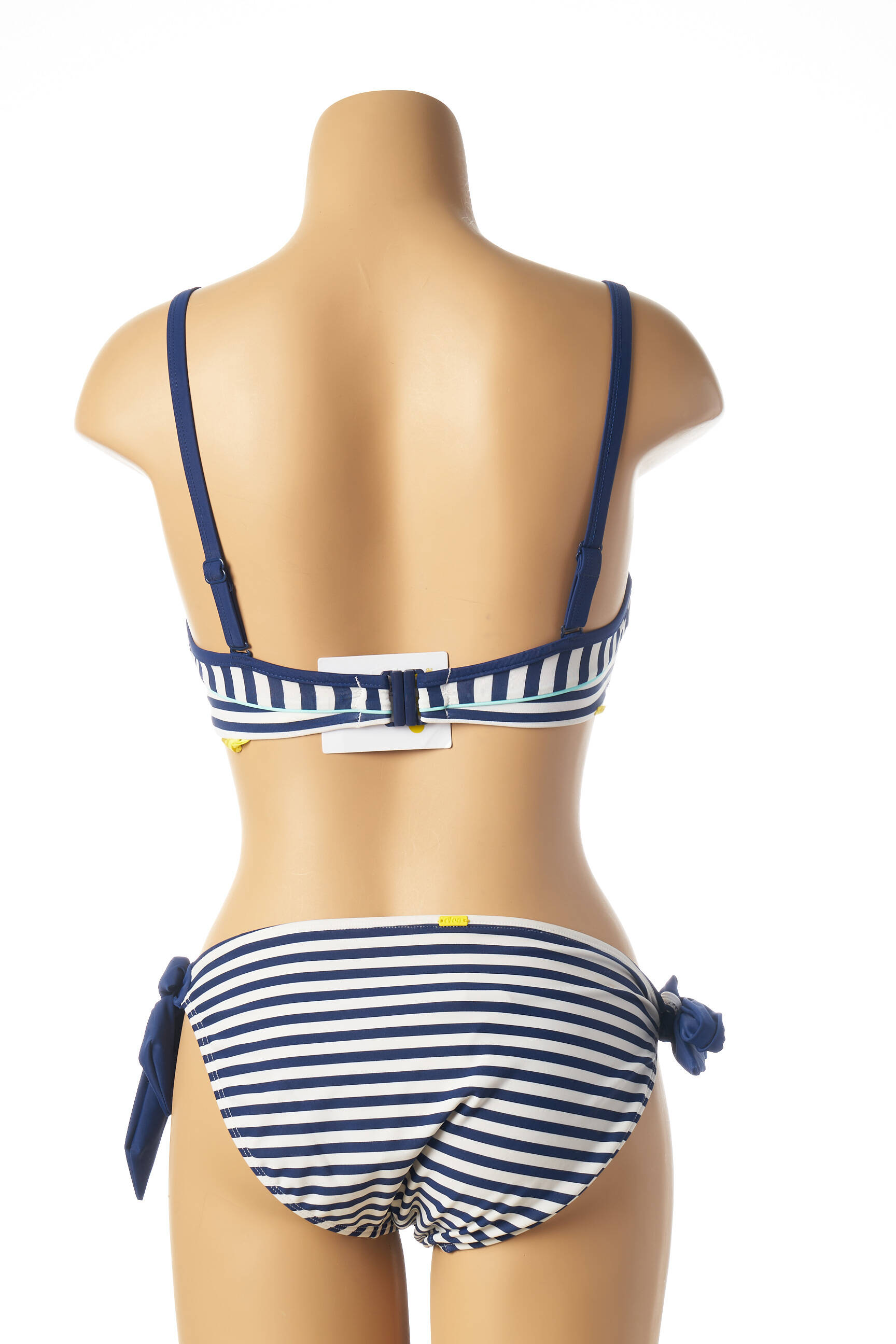 Dvivietis maudymosi kostiumėlis tamprumas formuojantis liemenėlė su aukštu palaikymu mėlyna CLEO BY PANACHE moteris