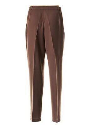 Pantalon kišenės aukšta talija rudas FEDORA moteris
