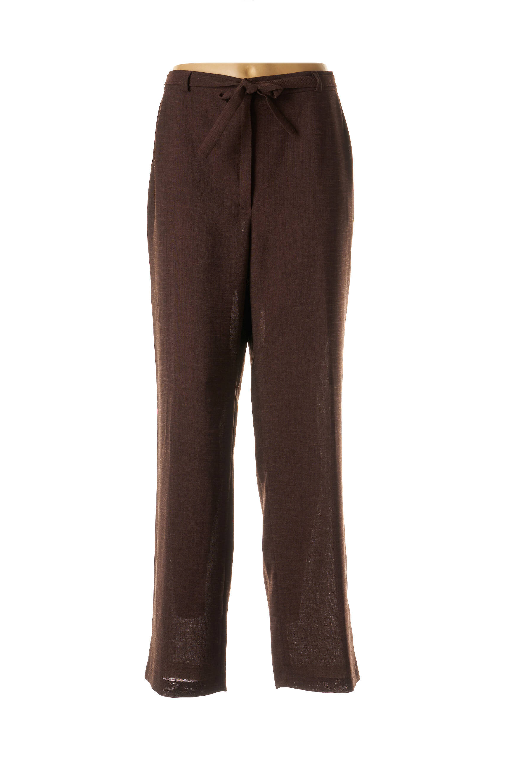 Pantalon kišenės aukšta talija rudas MARYVET moteris