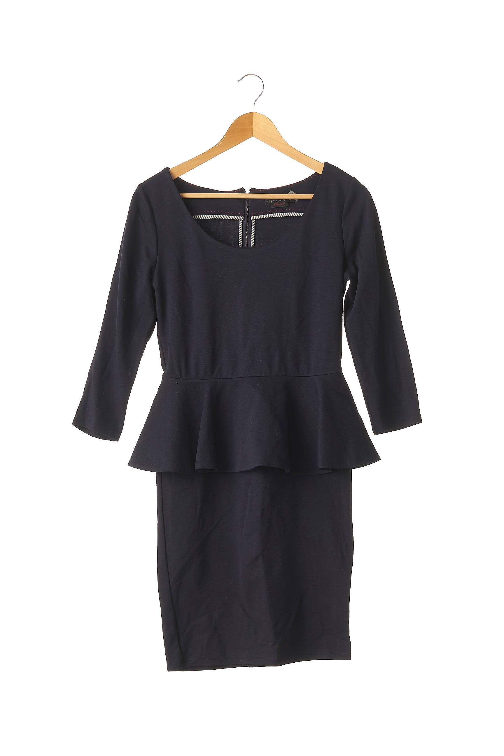 Pusilgių suknelė 3/4 rankovės 3/4 rankovės mėlyna ALICE+OLIVIA moteris