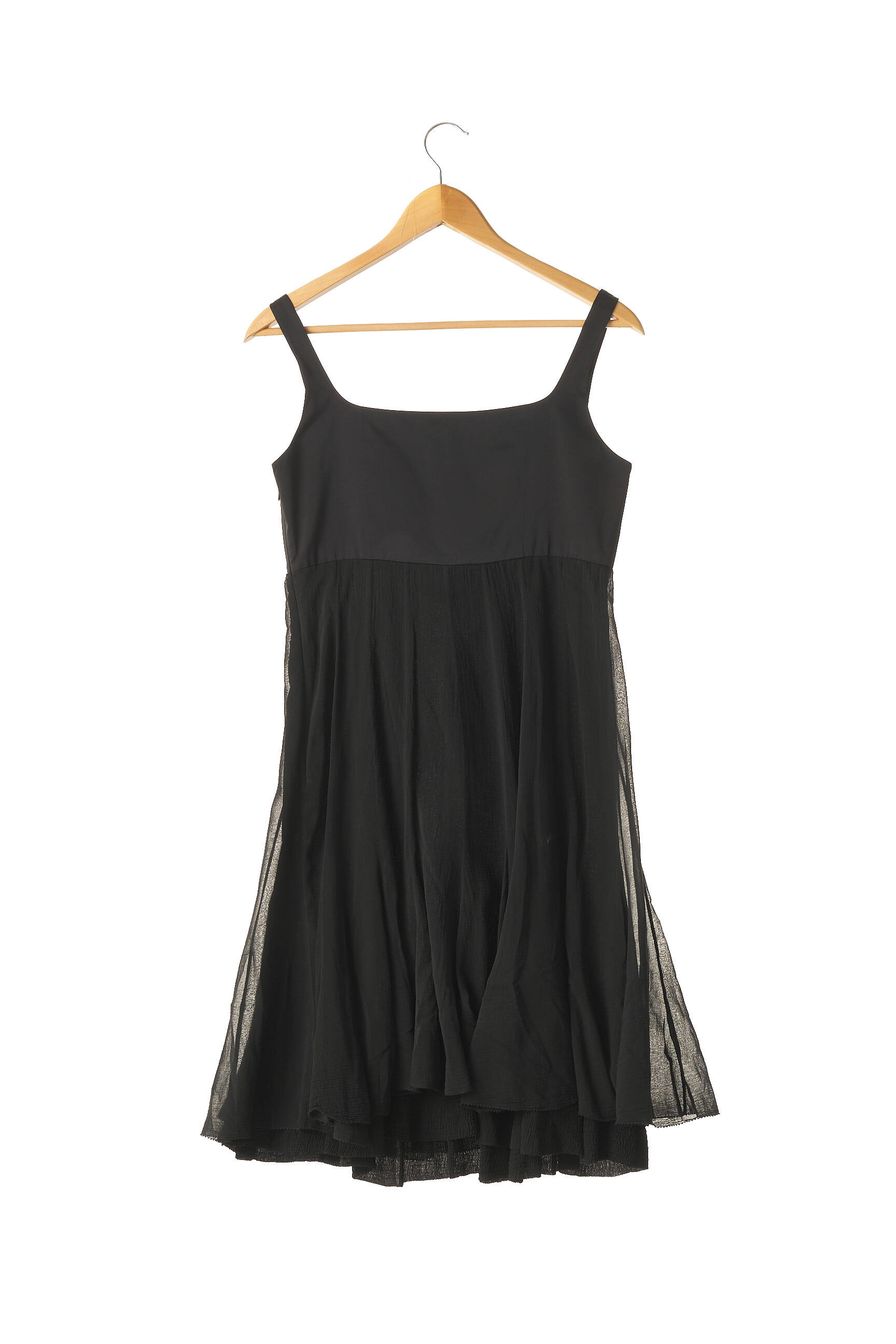 Pusilgių suknelė be rankų be rankų juodas PAULE KA moteris
