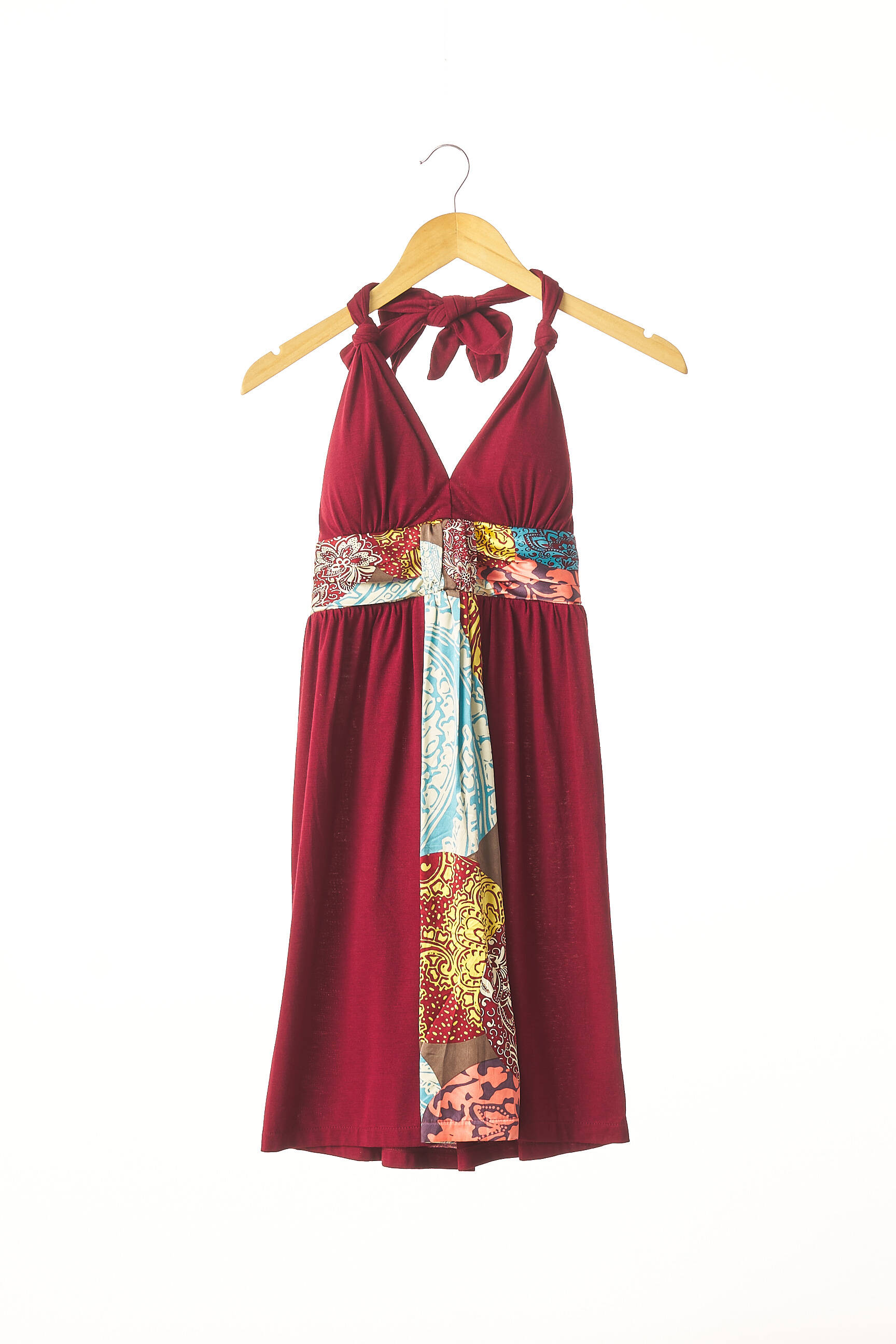 Pusilgių suknelė fantazijos raštas raudona SINGLE DRESS moteris