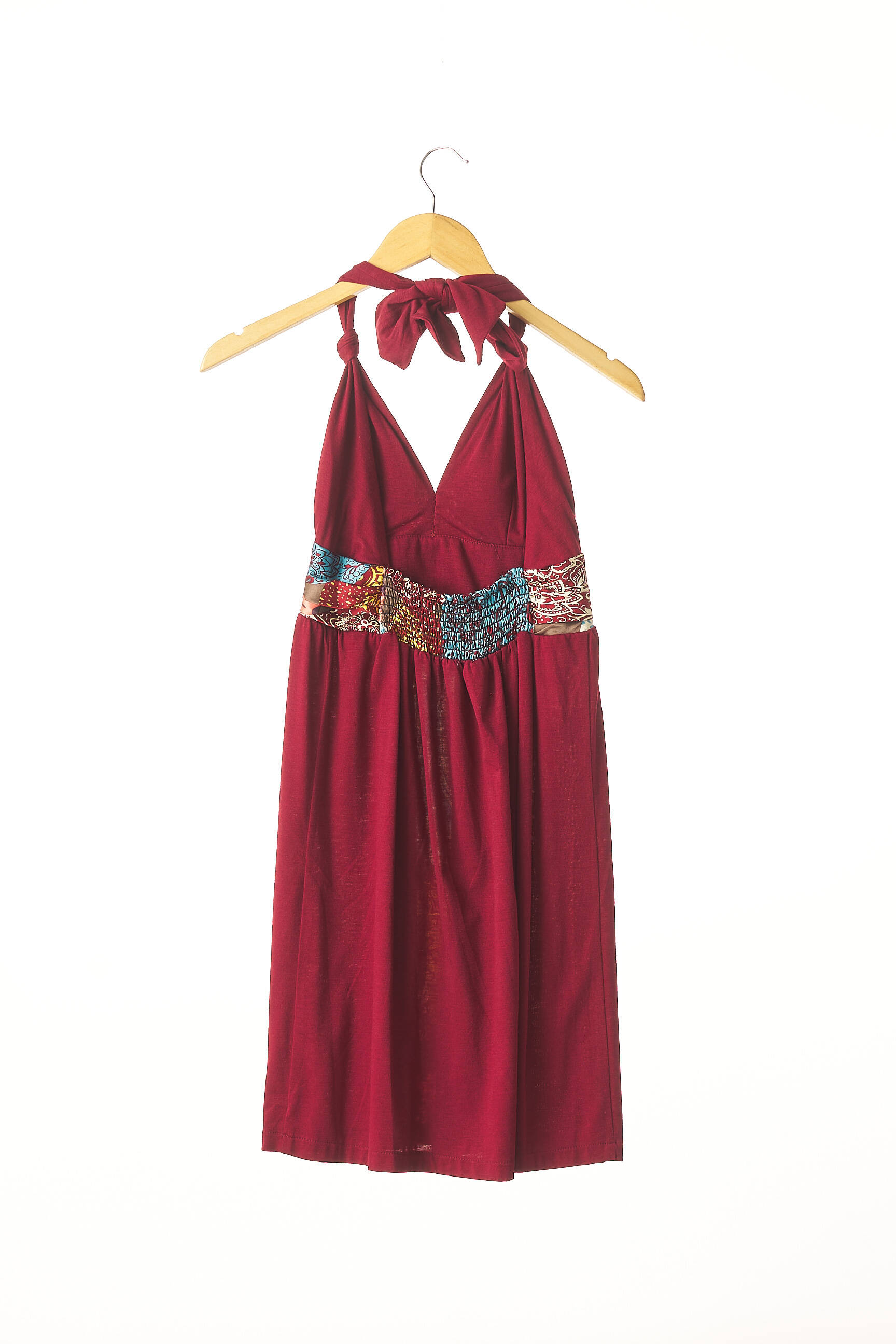 Pusilgių suknelė fantazijos raštas raudona SINGLE DRESS moteris