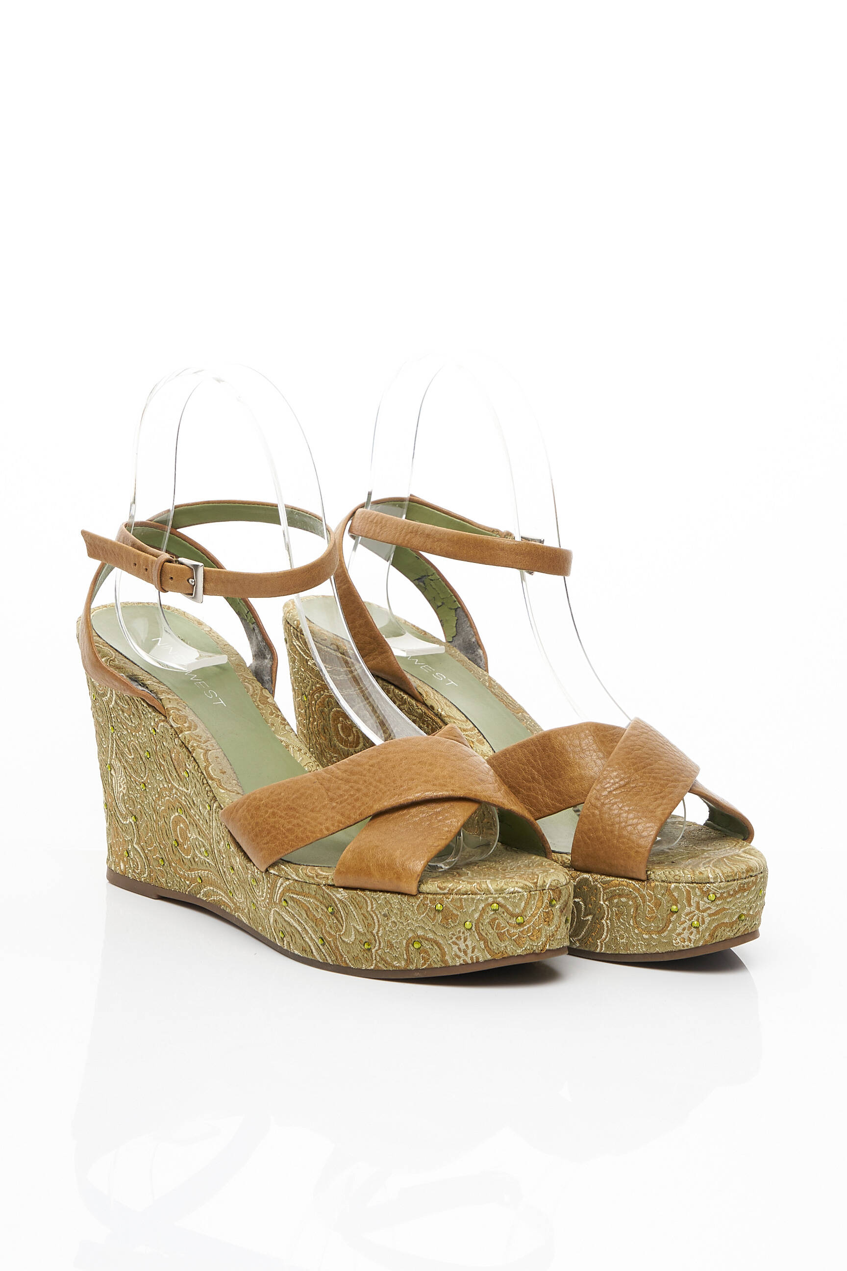 Sandalai/nu pėdos užsegimas kilpa(s) kulnas nuo 7 iki 9 cm žalias NINE WEST moteris