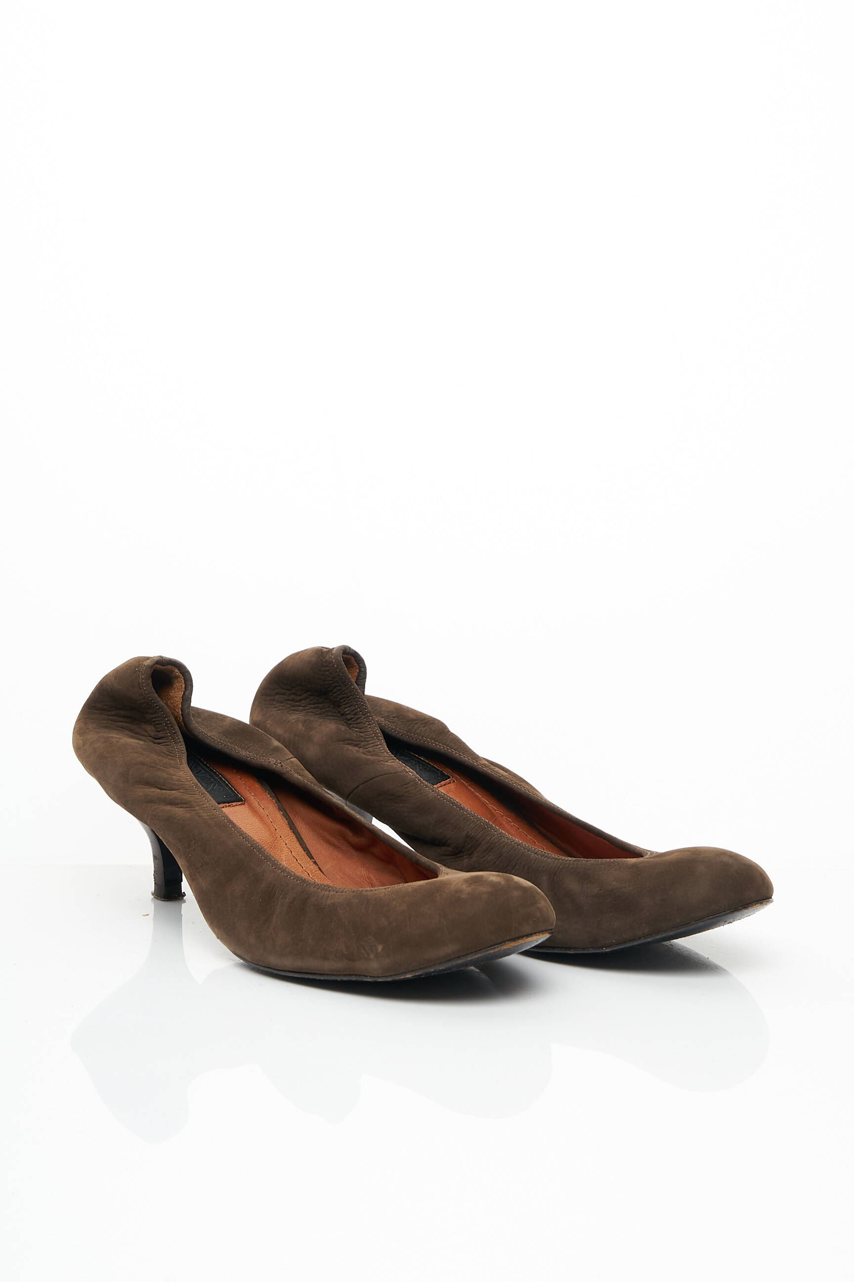 Aukštakulniai nubuko audinys kulnas nuo 4 iki 6 cm rudas LANVIN moteris