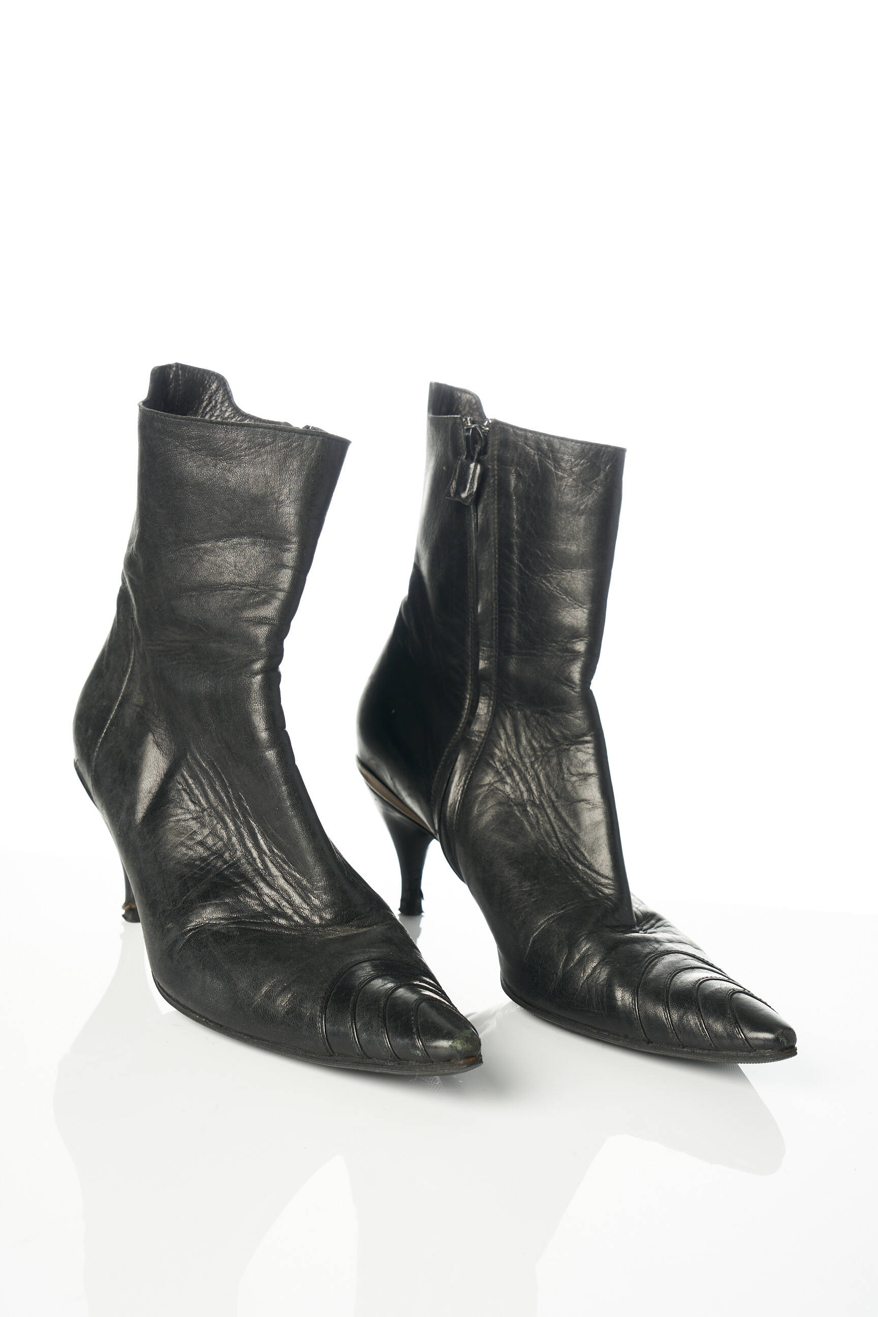 Batai/botai lygus audinys kulnas nuo 7 iki 9 cm juodas COSTUME NATIONAL moteris