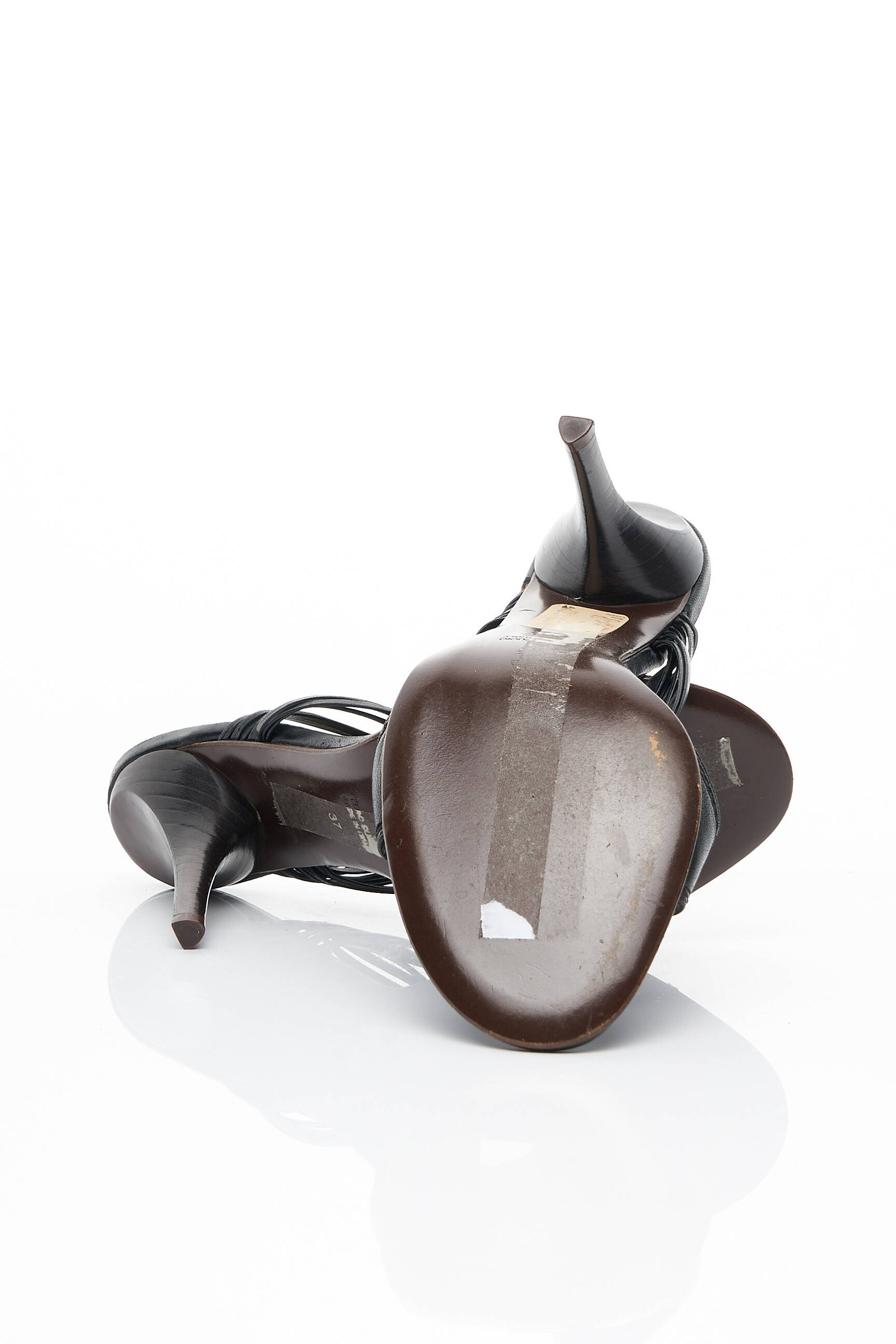 Mule/sabotai austas audinys kulnas nuo 7 iki 9 cm juodas MICHEL VIVIEN moteris