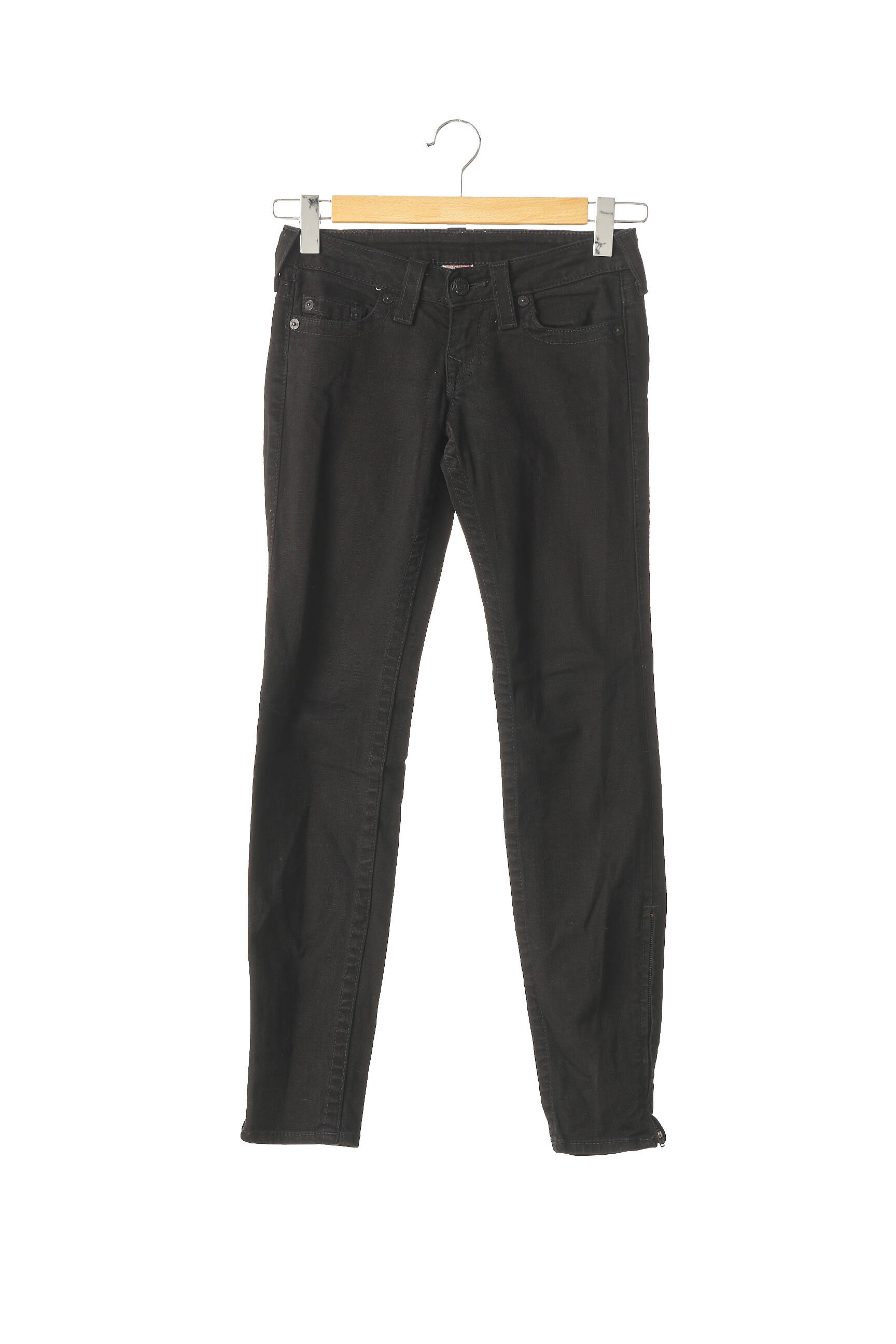 Lieknos džinsai lieknas maža dydžio juodas TRUE RELIGION moteris