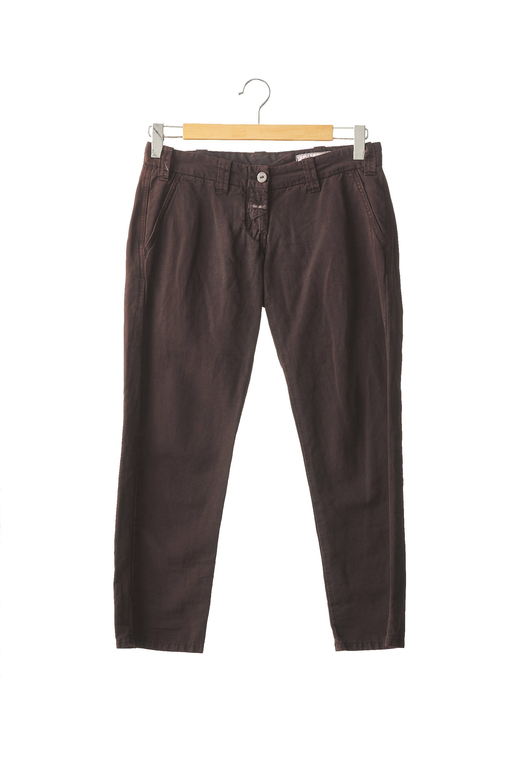 7/8 kelnės chino kirpimas maža dydžio rudas CLOSED moteris