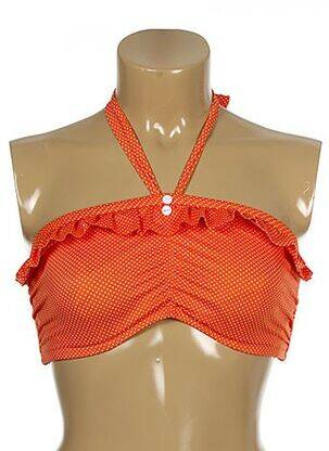 Maudymosi viršūnė viršutinė juostelė viršutinė juostelė oranžinė FREYA moteris