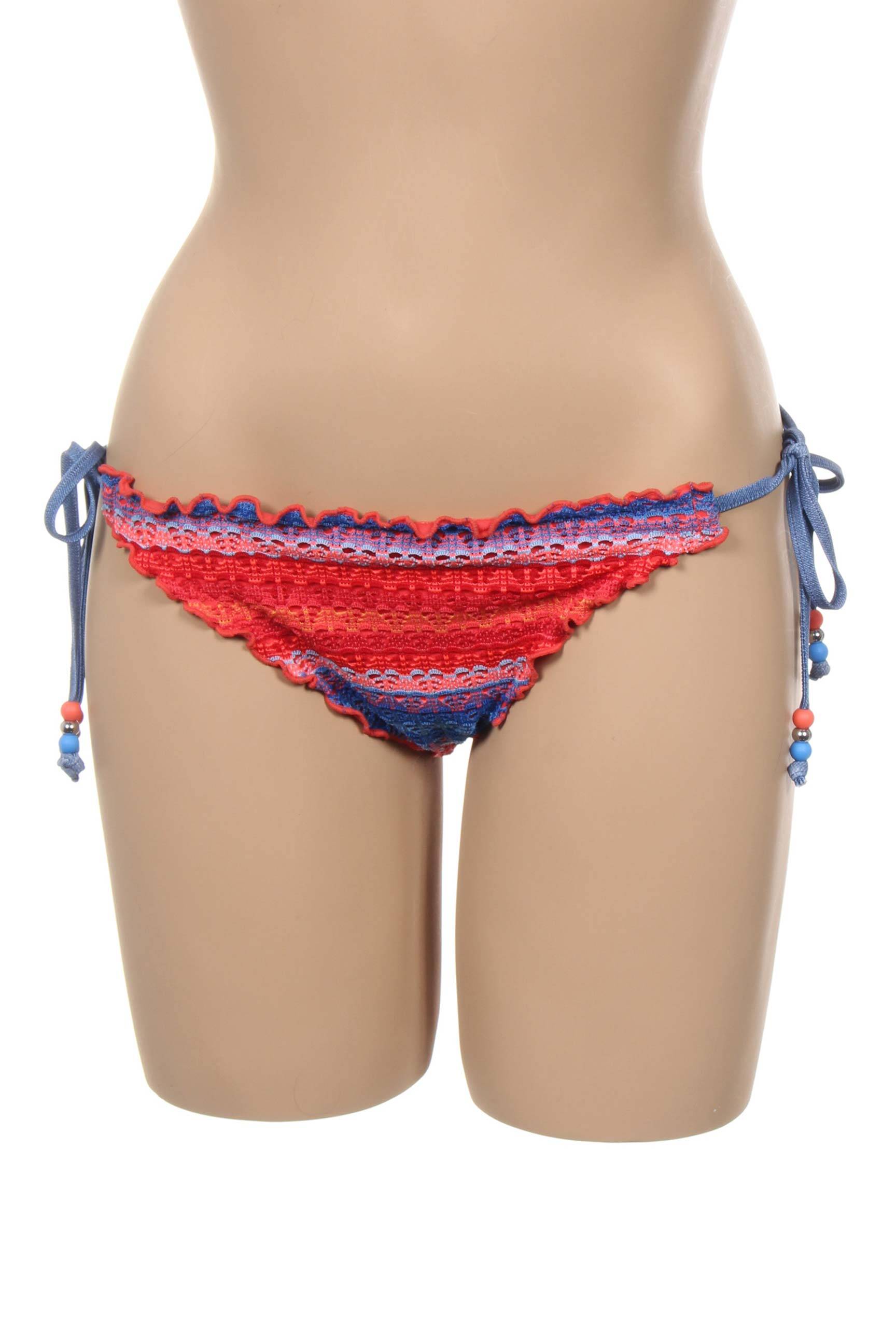 Maudymosi kelnaitės užsegimas su raišteliais bikini mėlyna SEAFOLLY moteris
