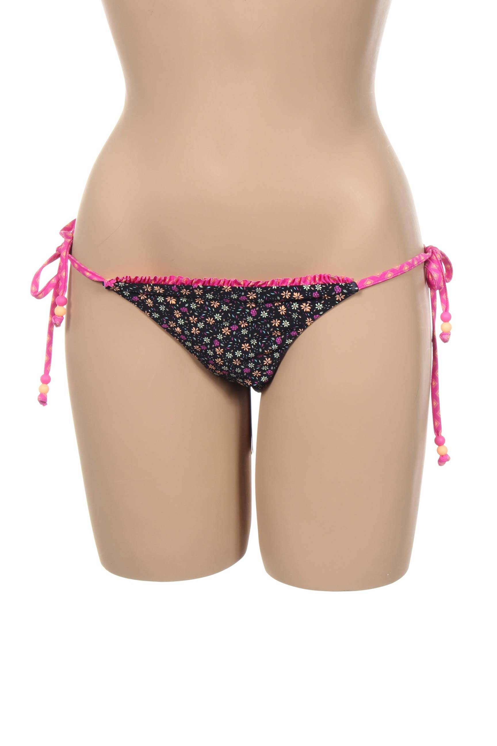 Maudymosi kelnaitės užsegimas su raišteliais bikini rožinė SEAFOLLY moteris