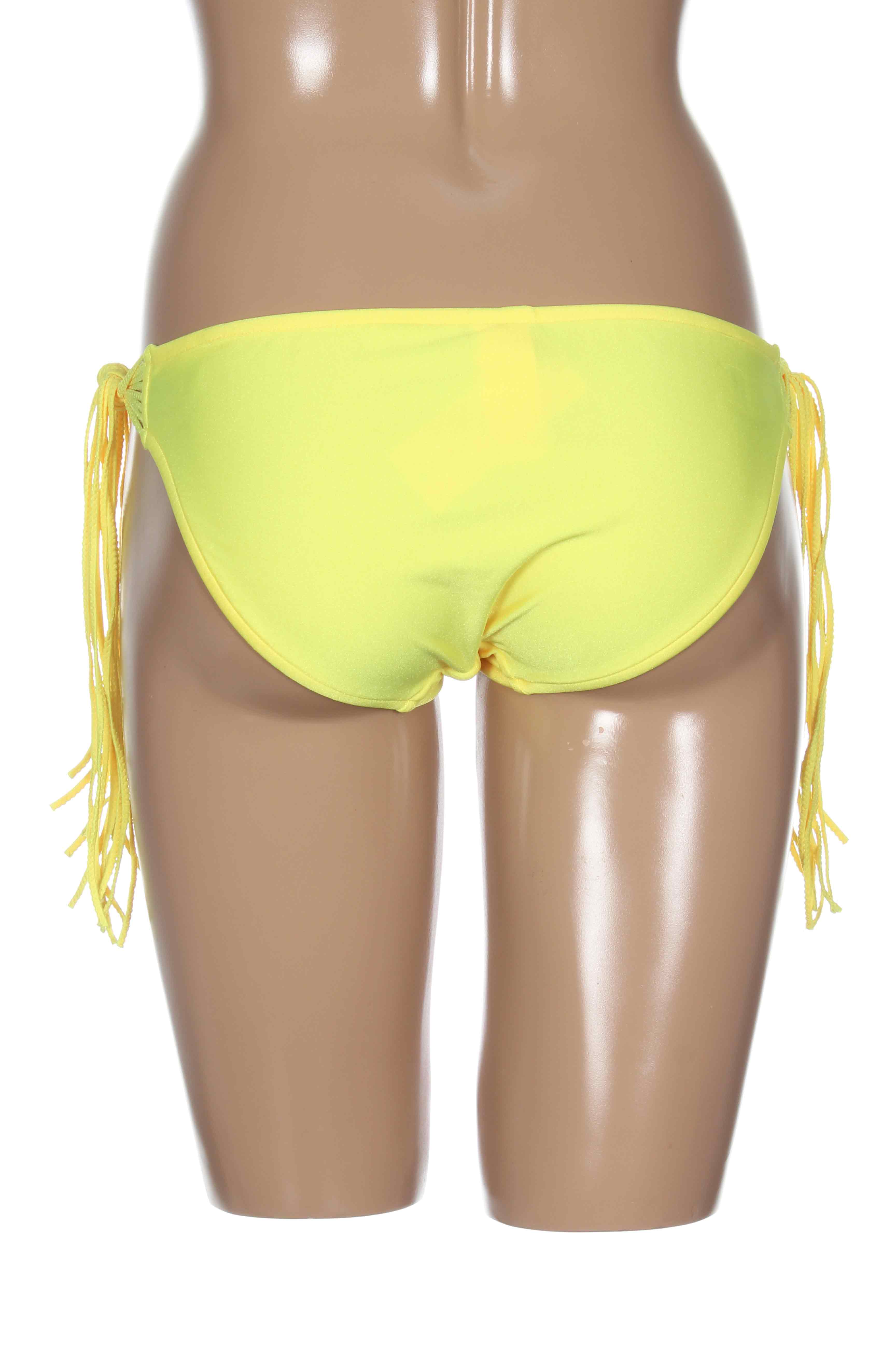 Maudymosi kelnaitės užsegimas su raišteliais bikini geltona SEAFOLLY moteris