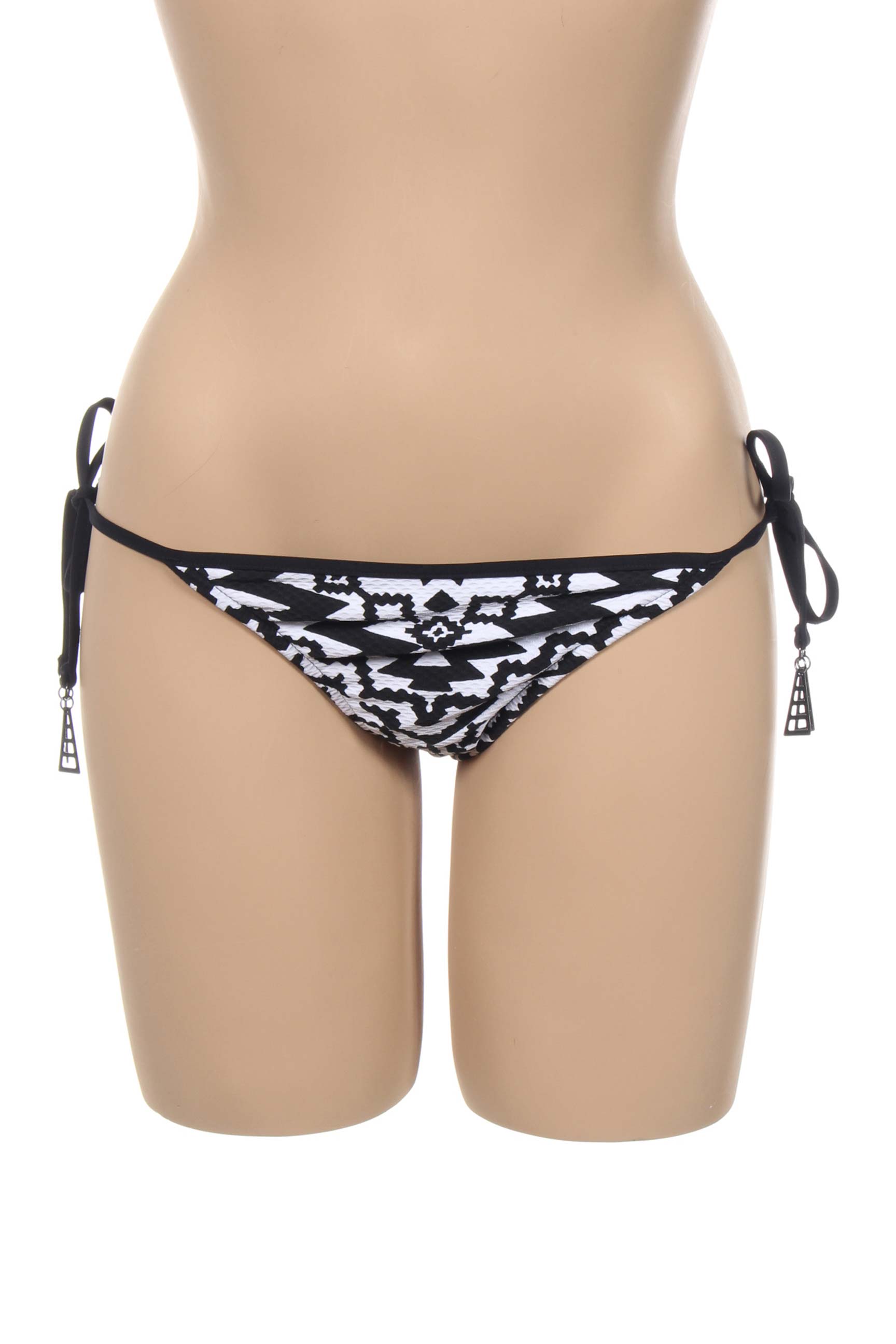 Maudymosi kelnaitės užsegimas su raišteliais juodas SEAFOLLY moteris