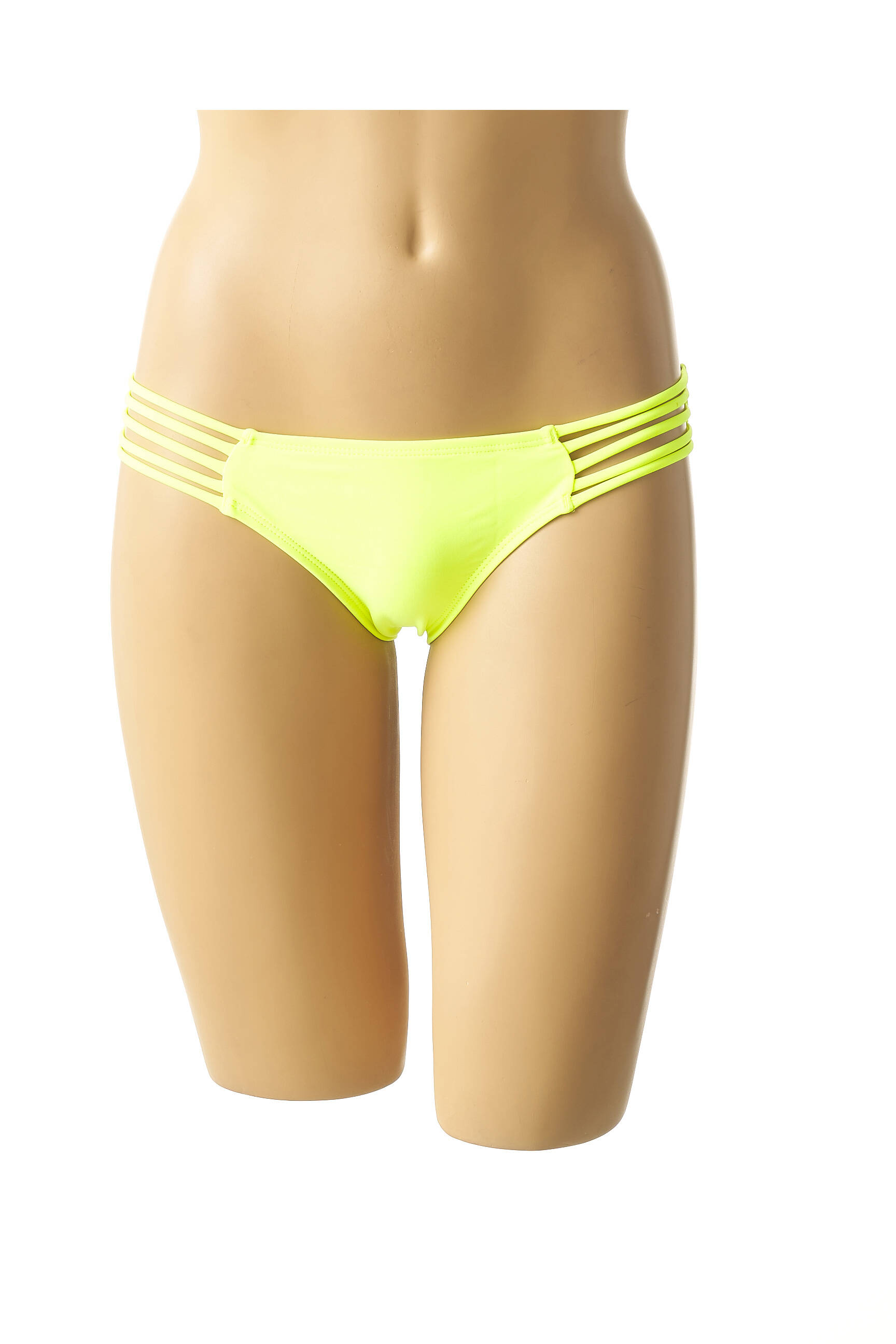 Maudymosi kelnaitės satino efektas kelnaitės geltona MON PETIT BIKINI moteris
