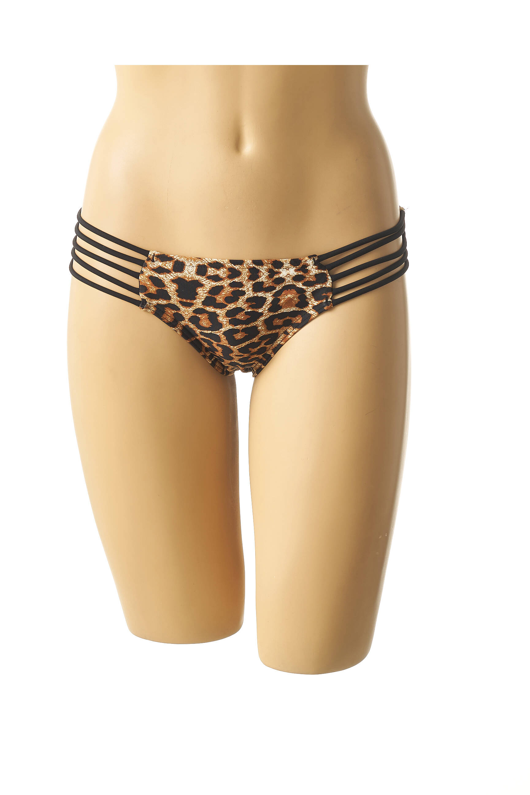 Maudymosi kelnaitės satino efektas kelnaitės juodas MON PETIT BIKINI moteris