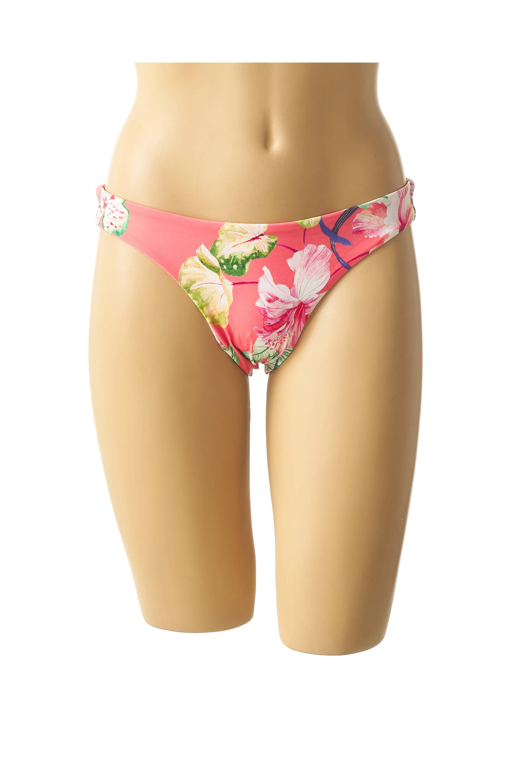 Maudymosi kelnaitės gėlių raštas kelnaitės rožinė MON PETIT BIKINI moteris