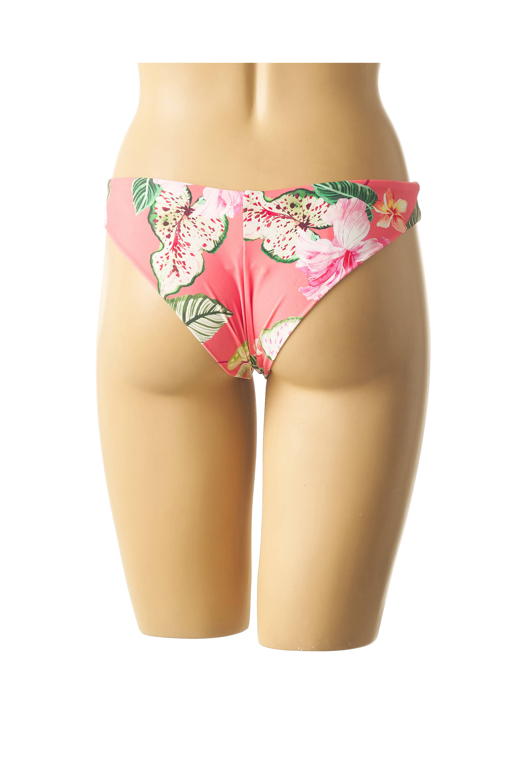 Maudymosi kelnaitės gėlių raštas kelnaitės rožinė MON PETIT BIKINI moteris