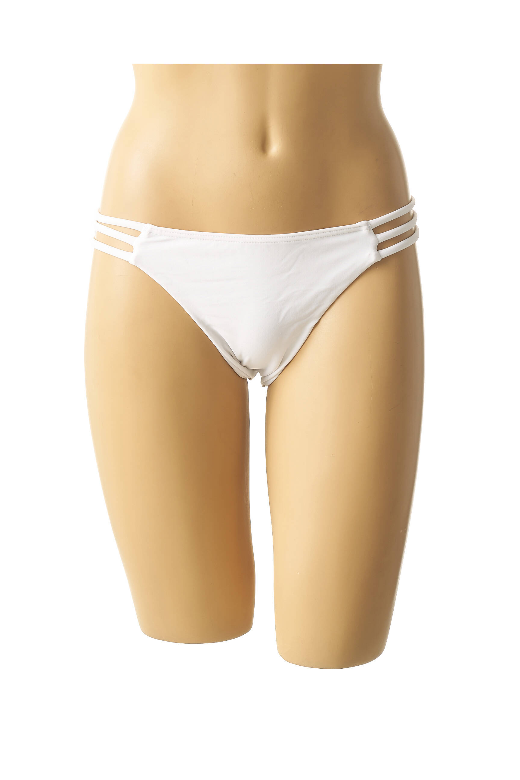 Maudymosi kelnaitės satino efektas kelnaitės baltas MON PETIT BIKINI moteris