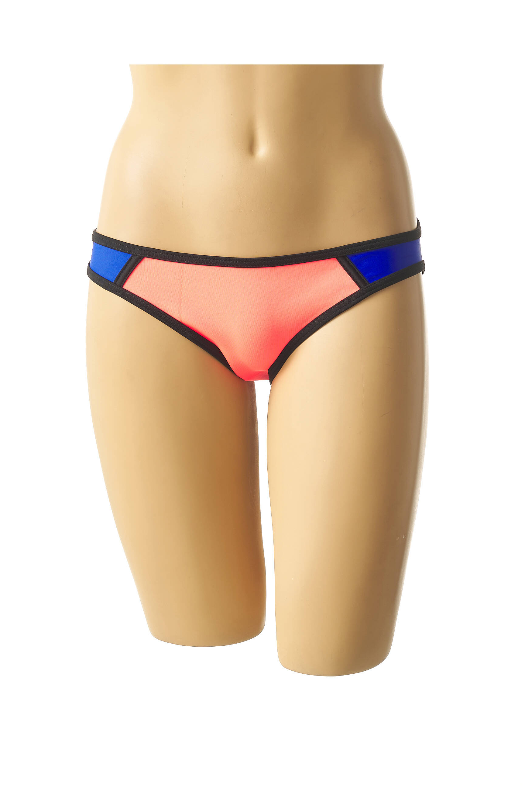 Maudymosi kelnaitės satino efektas kelnaitės oranžinė MON PETIT BIKINI moteris