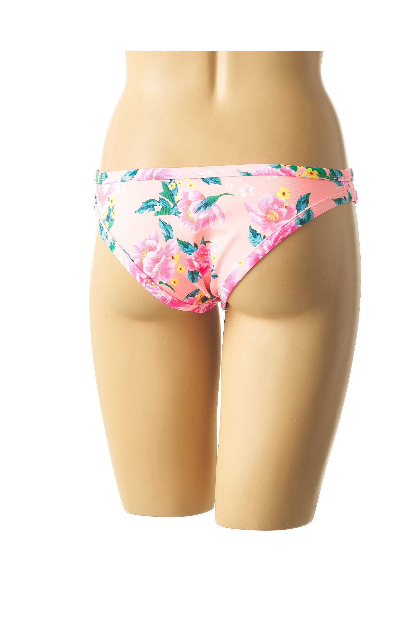 Maudymosi kelnaitės gėlių raštas kelnaitės rožinė MON PETIT BIKINI moteris