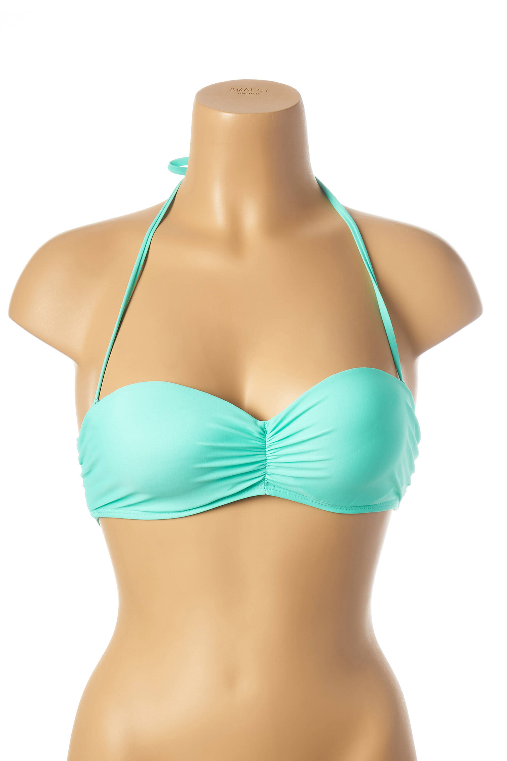 Maudymosi viršūnė užsegimas su raišteliais mėlyna MON PETIT BIKINI moteris