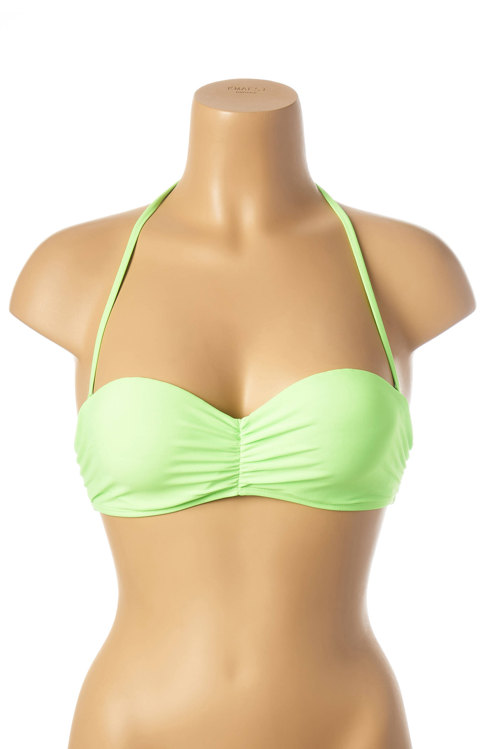 Maudymosi viršūnė užsegimas su raišteliais žalias MON PETIT BIKINI moteris