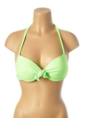 Maudymosi viršūnė užsegimas su raišteliais push-up liemenėlė su aukštu palaikymu žalias MON PETIT BIKINI moteris
