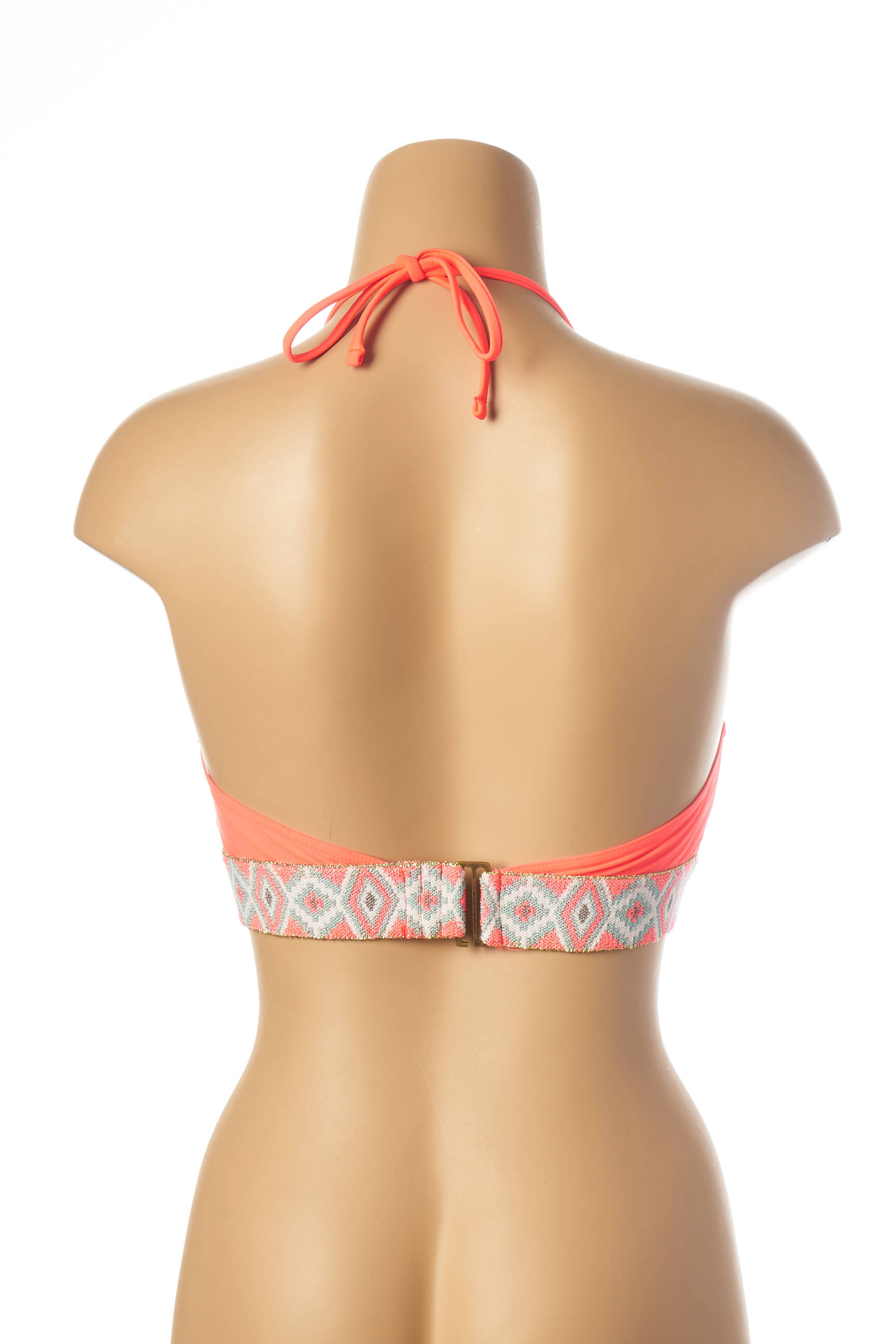 Maudymosi viršūnė tamprumas push-up liemenėlė su aukštu palaikymu rožinė MON PETIT BIKINI moteris