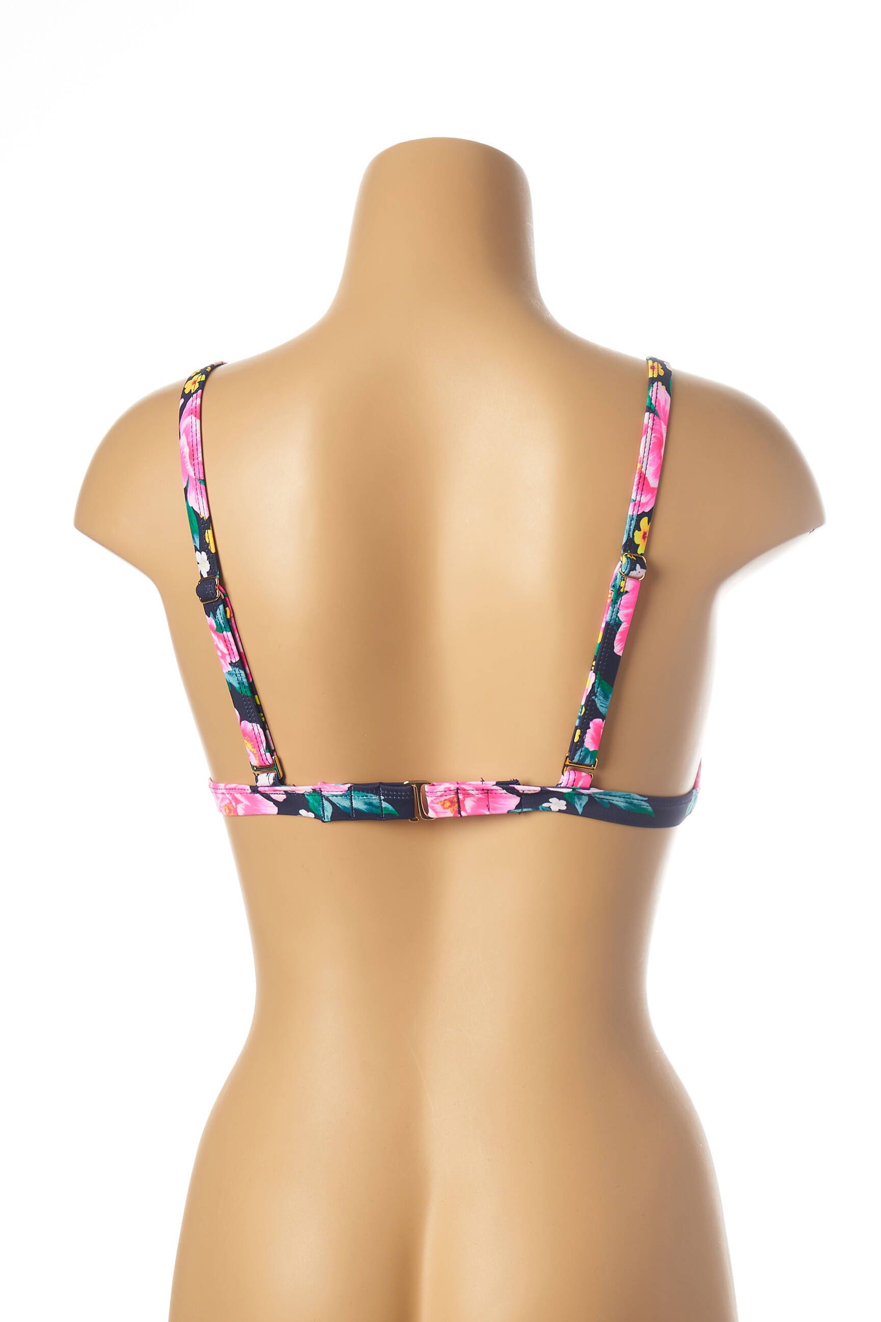 Maudymosi viršūnė tamprumas aukšti trikampiai mėlyna MON PETIT BIKINI moteris
