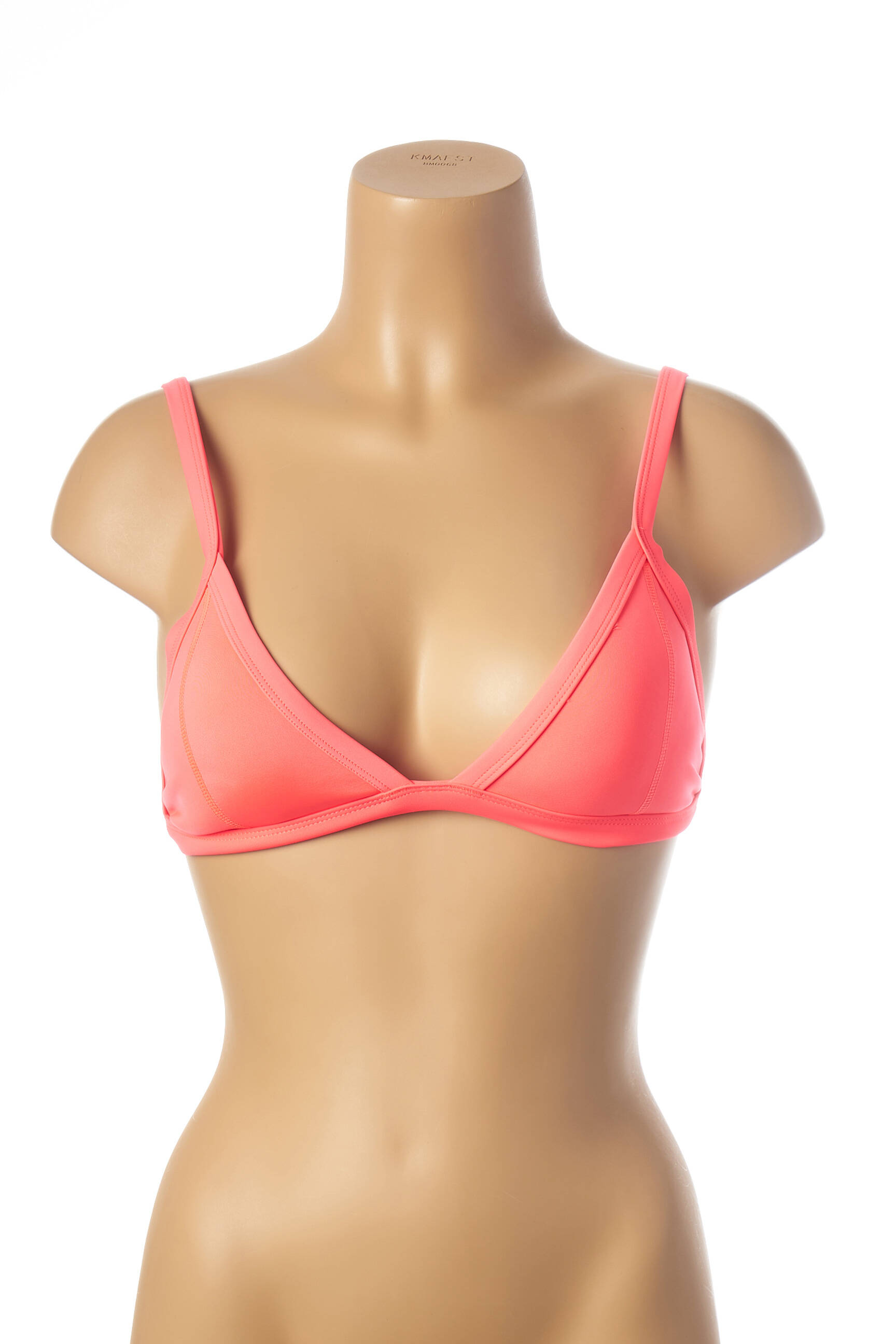 Maudymosi viršūnė tamprumas aukšti trikampiai oranžinė MON PETIT BIKINI moteris