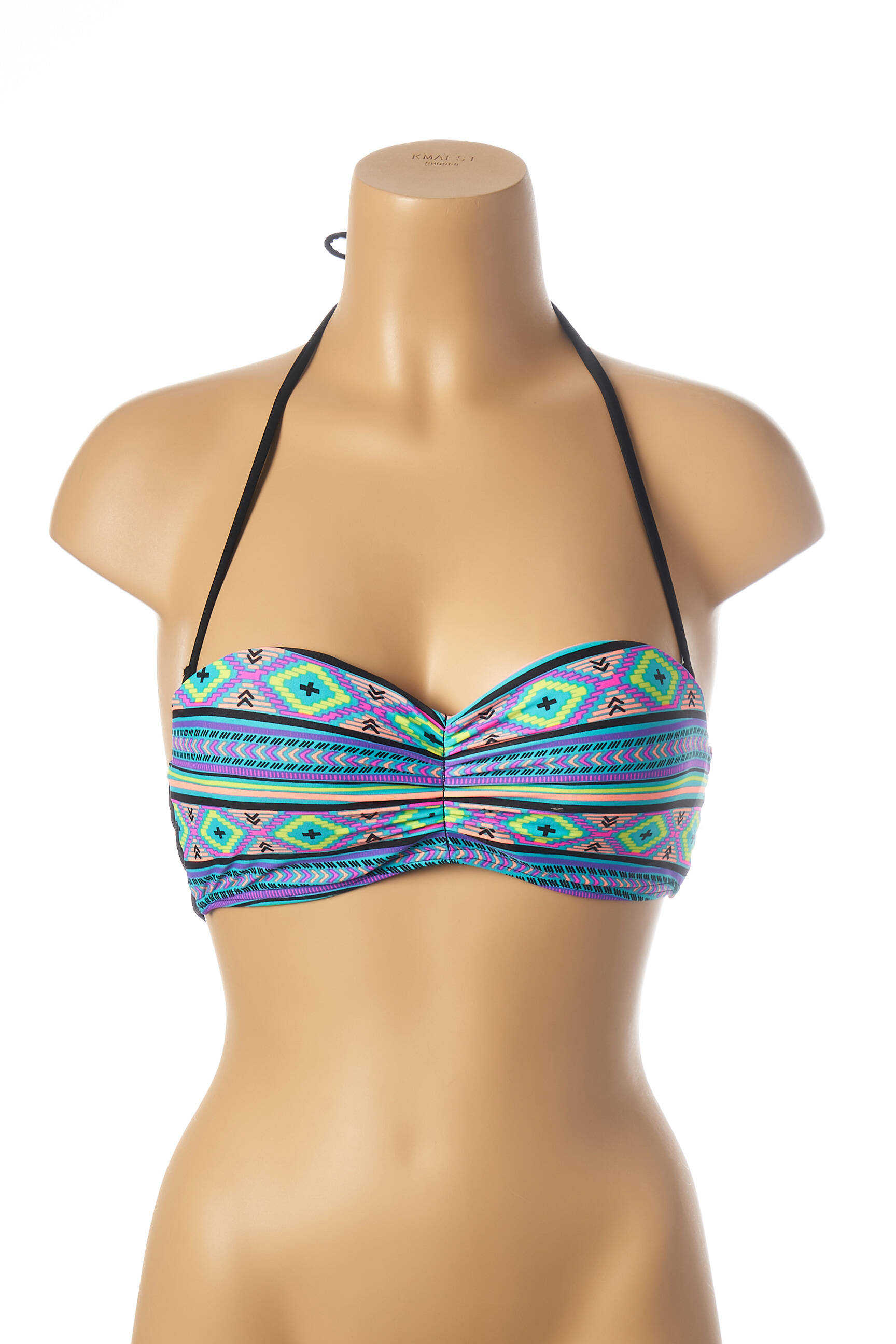 Maudymosi viršūnė tamprumas viršutinė juostelė mėlyna MON PETIT BIKINI moteris