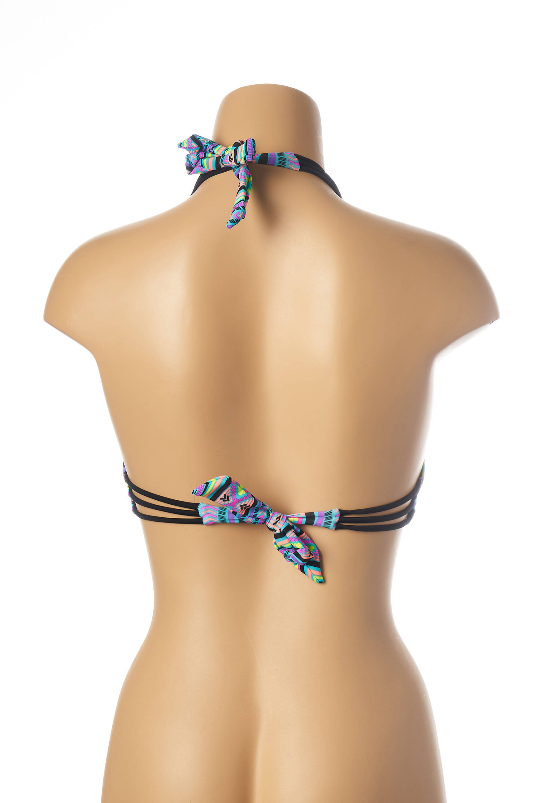 Maudymosi viršūnė tamprumas push-up liemenėlė su aukštu palaikymu mėlyna MON PETIT BIKINI moteris