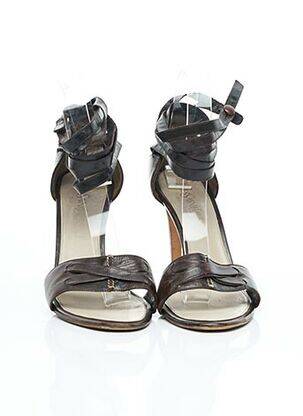 Sandalai/nu pėdos lygus medžiaga 10 cm ir daugiau aukštakulniai rudas YVES SAINT LAURENT moteris