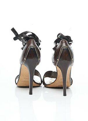 Sandalai/nu pėdos lygus medžiaga 10 cm ir daugiau aukštakulniai rudas YVES SAINT LAURENT moteris