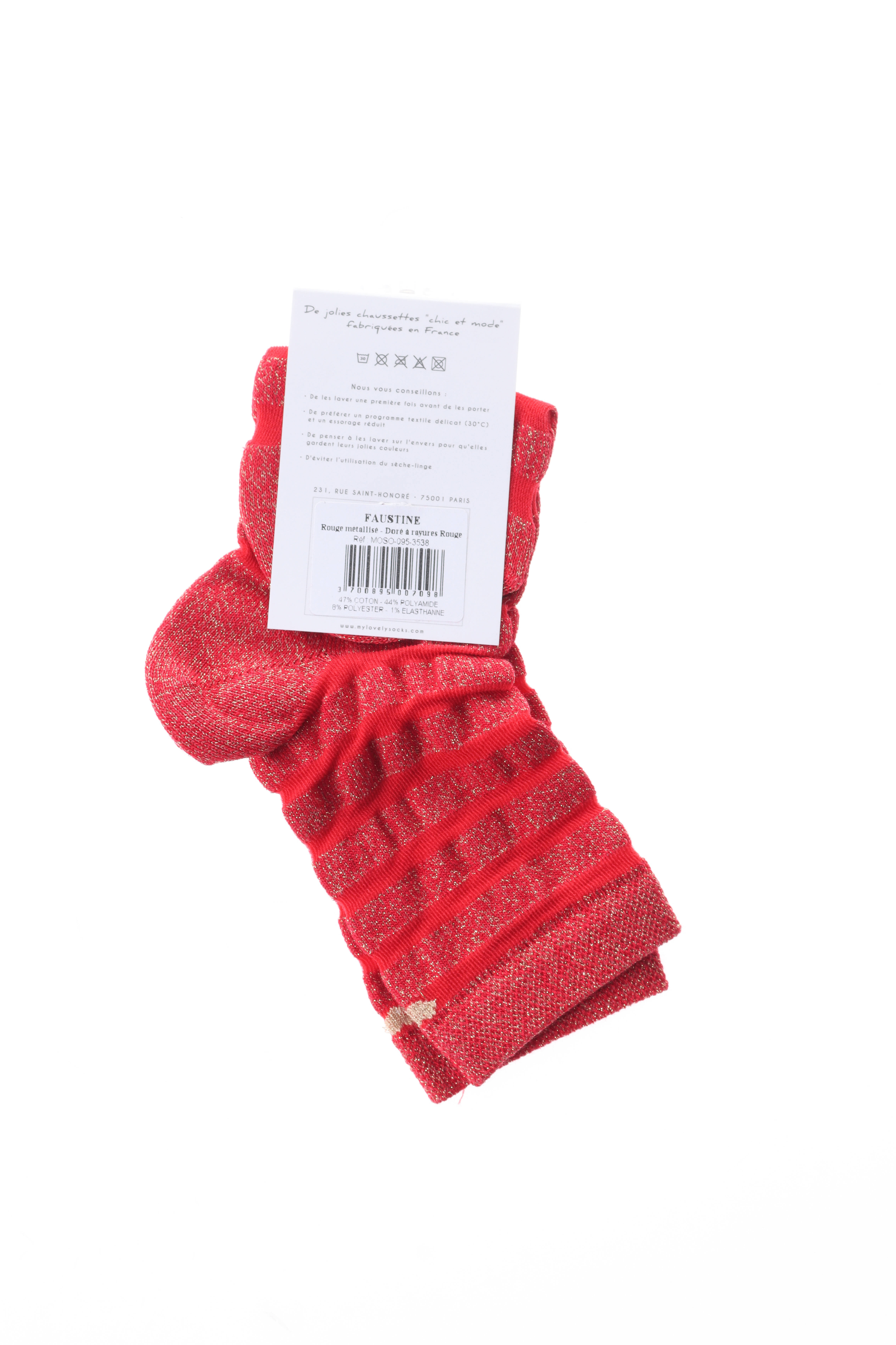 Kojinės tamprumas raudona MY LOVELY SOCKS moteris