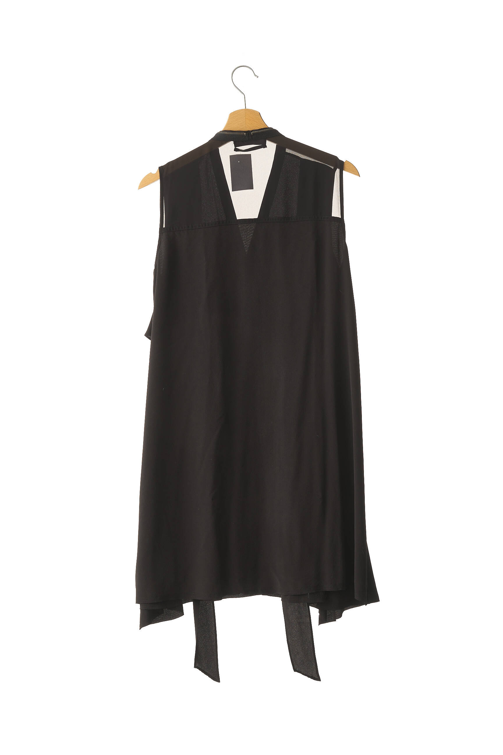 Pusilgių suknelė sklandi forma be rankų juodas ALLSAINTS moteris