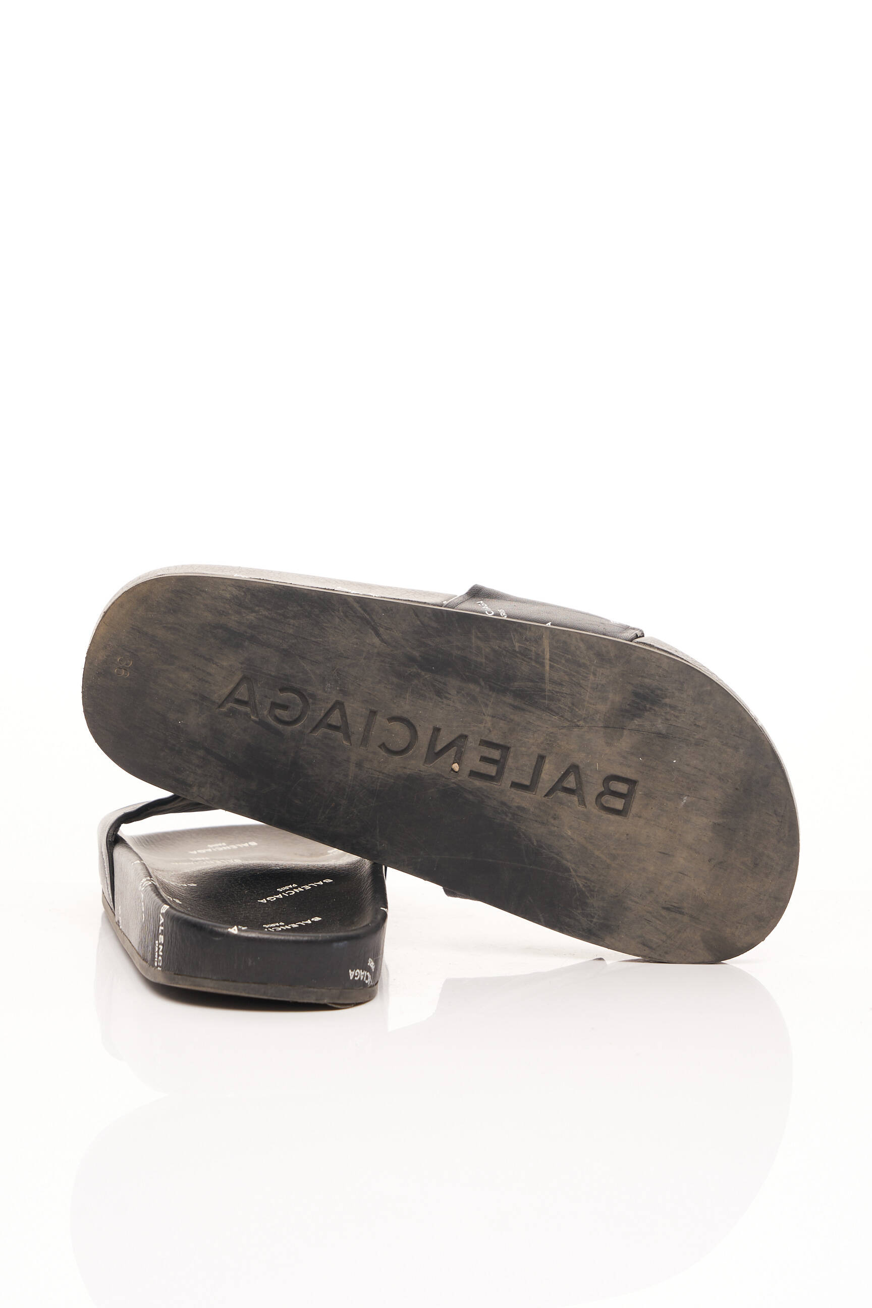 Mule/sabotai lygus audinys plokščias kulnas iki 3 cm juodas BALENCIAGA moteris