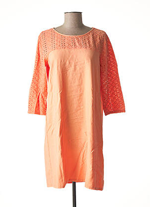 Pusilgių suknelė 3/4 rankovės 3/4 rankovės oranžinė DENIM &DRESS moteris