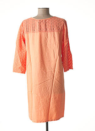 Pusilgių suknelė 3/4 rankovės 3/4 rankovės oranžinė DENIM &DRESS moteris