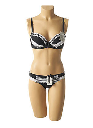 Lingerie rinkinys reguliuojamos elastinės petnešos juodas LUNNA moteris
