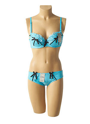 Lingerie rinkinys reguliuojamos elastinės petnešos mėlyna LUNNA moteris