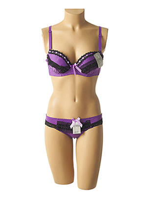 Lingerie rinkinys metalizuotas audinys violetinis LUNNA moteris