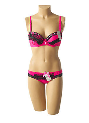 Lingerie rinkinys metalizuotas audinys rožinė LUNNA moteris